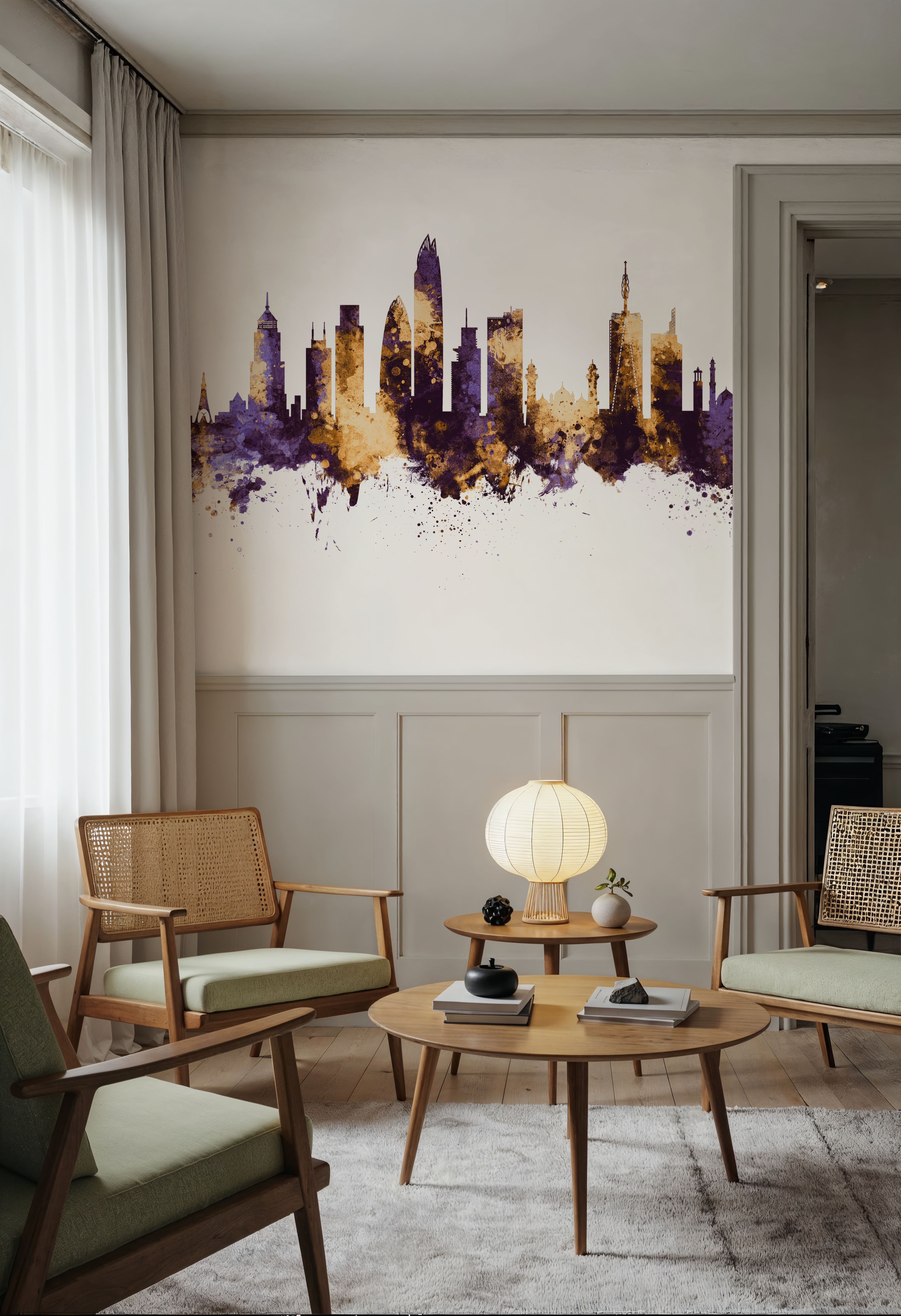 Nairobi Kenya Skyline Purple & Gold