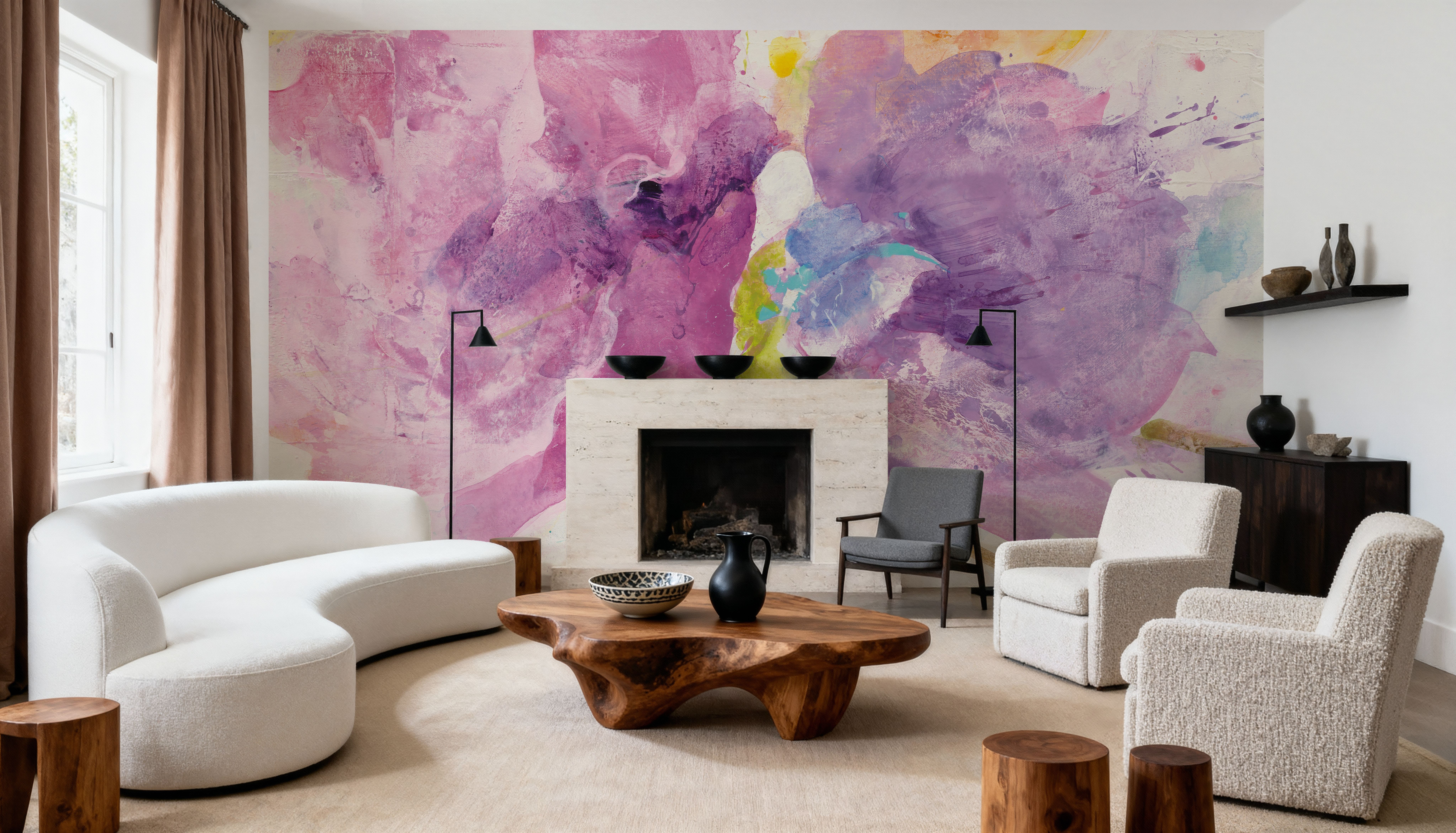 Spring Abstracts Florals I, Wallpaper