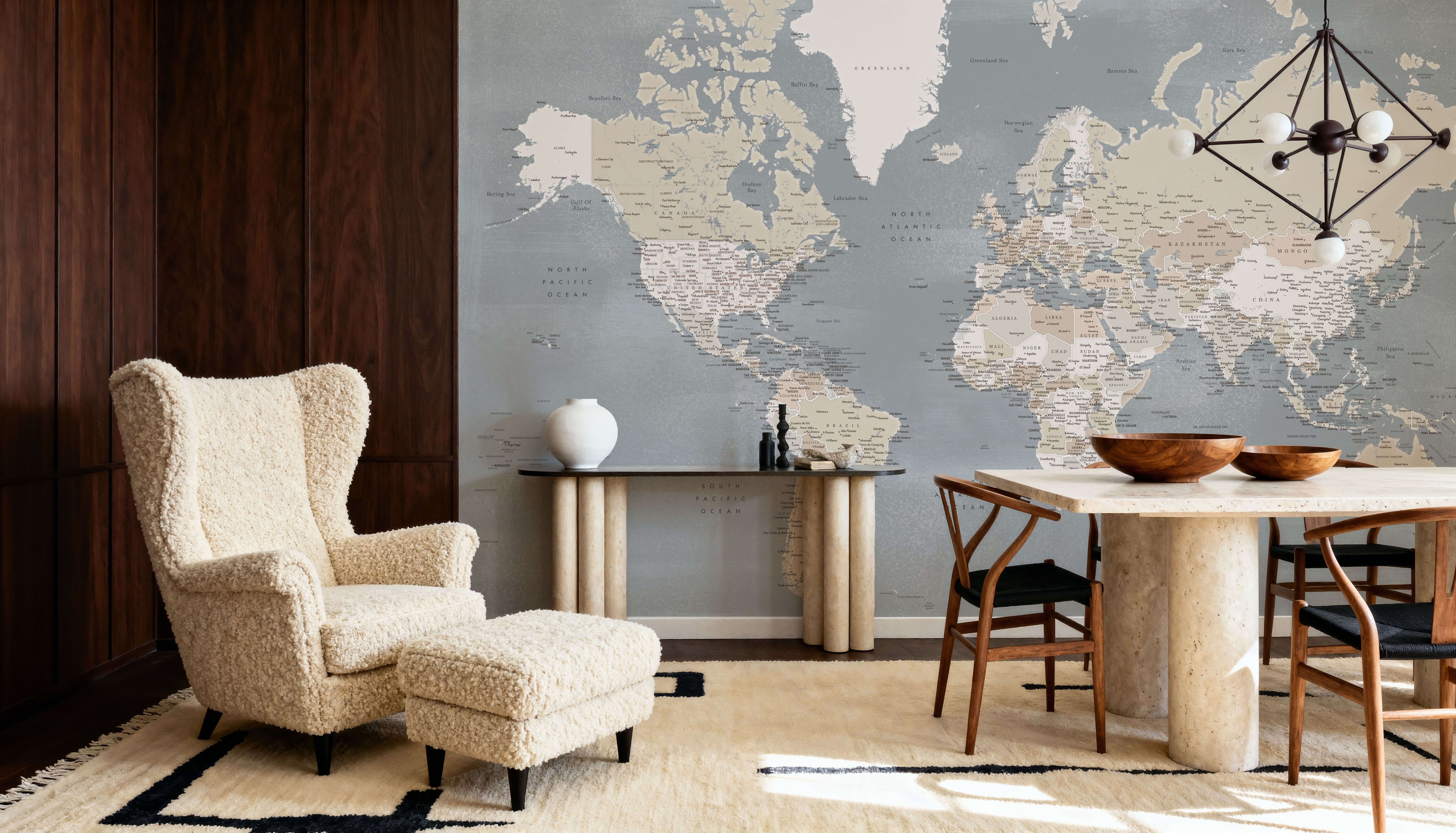 World Map Cities - Landers