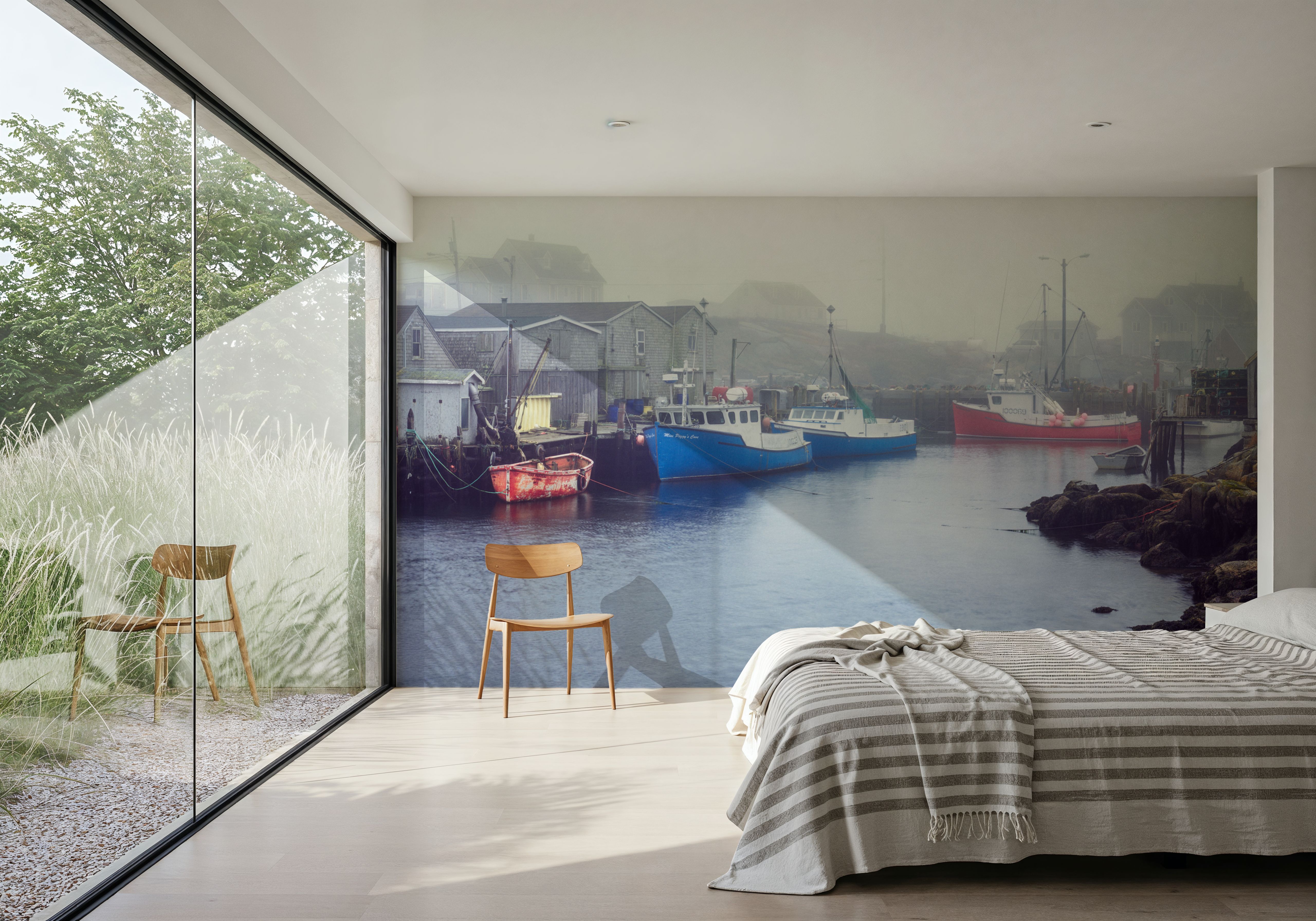 Foggy Fishing, Wallpaper