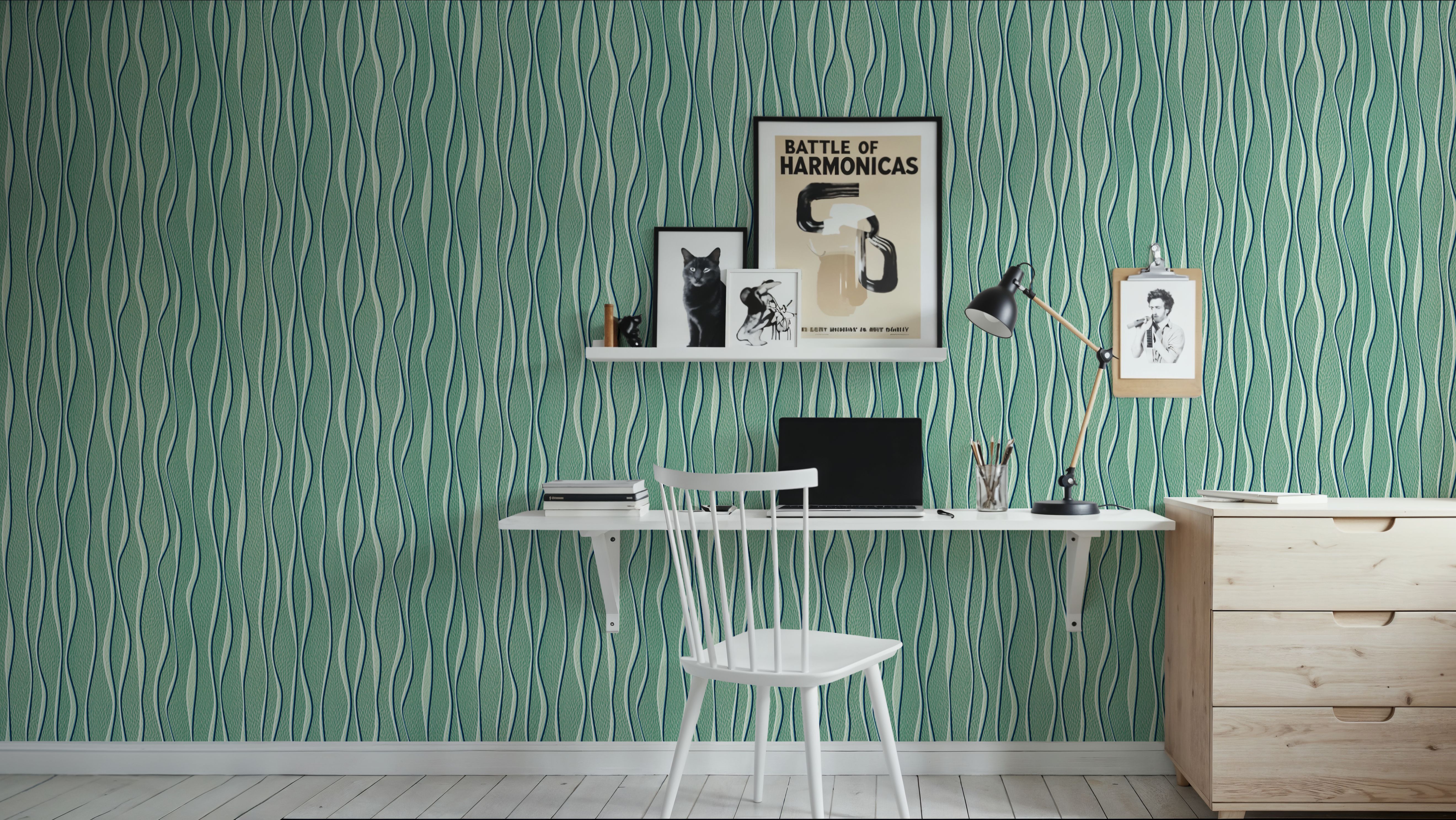 Swaying Lines, Ocean Green