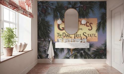Greetings from Pine Tree State - Screenprint Postcard