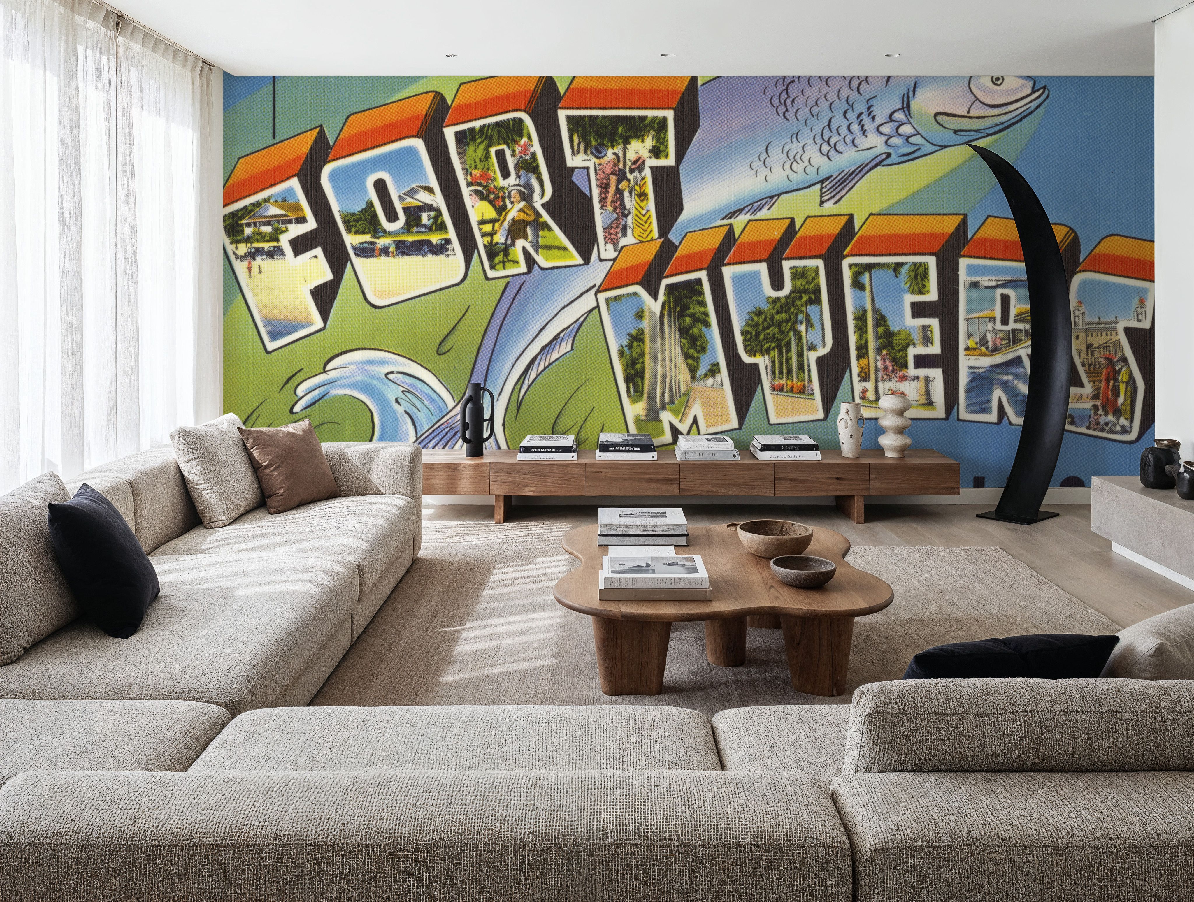 Greetings from Fort Myers - Screenprint Postcard