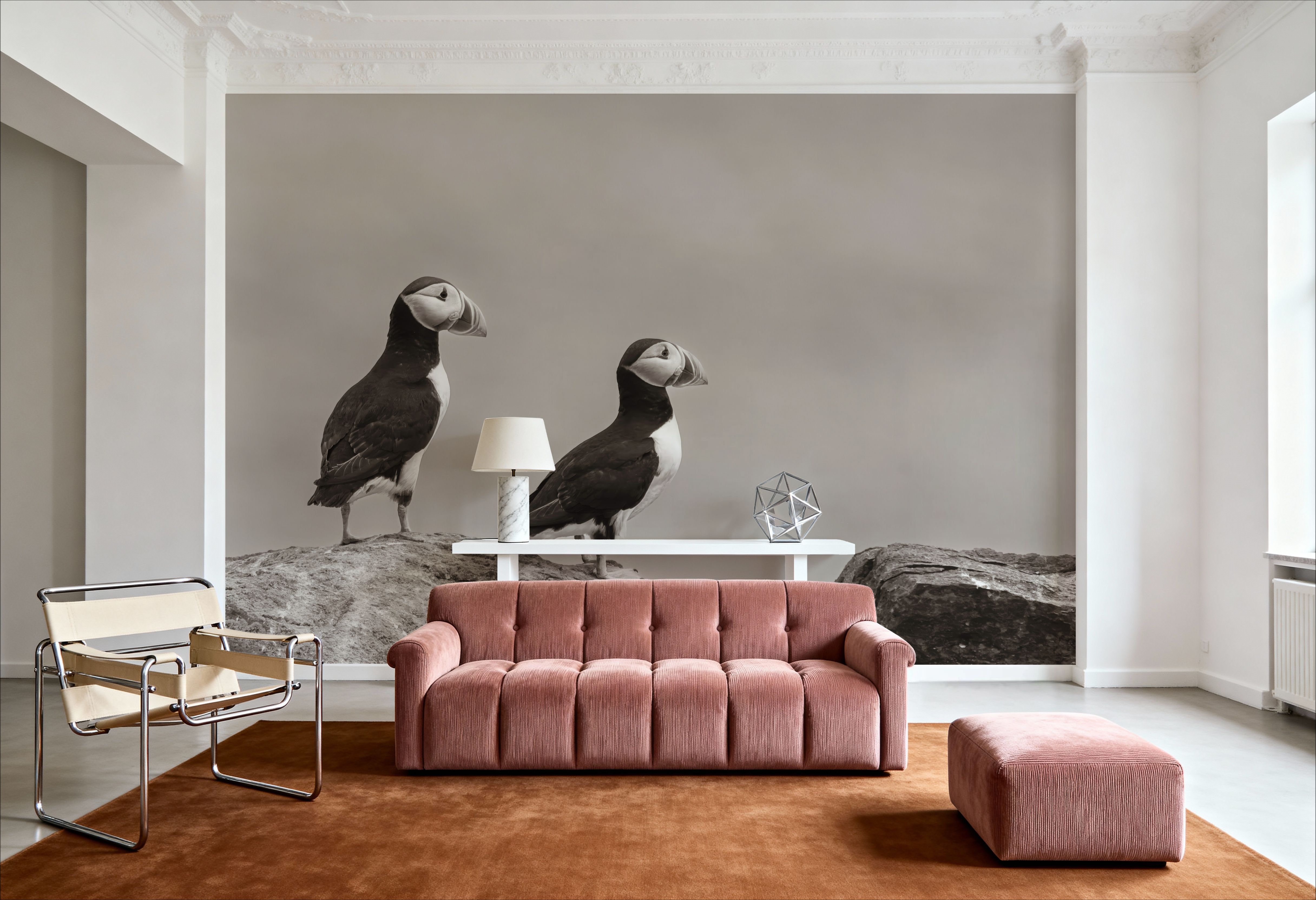 Atlantic Puffin Pair Sepia