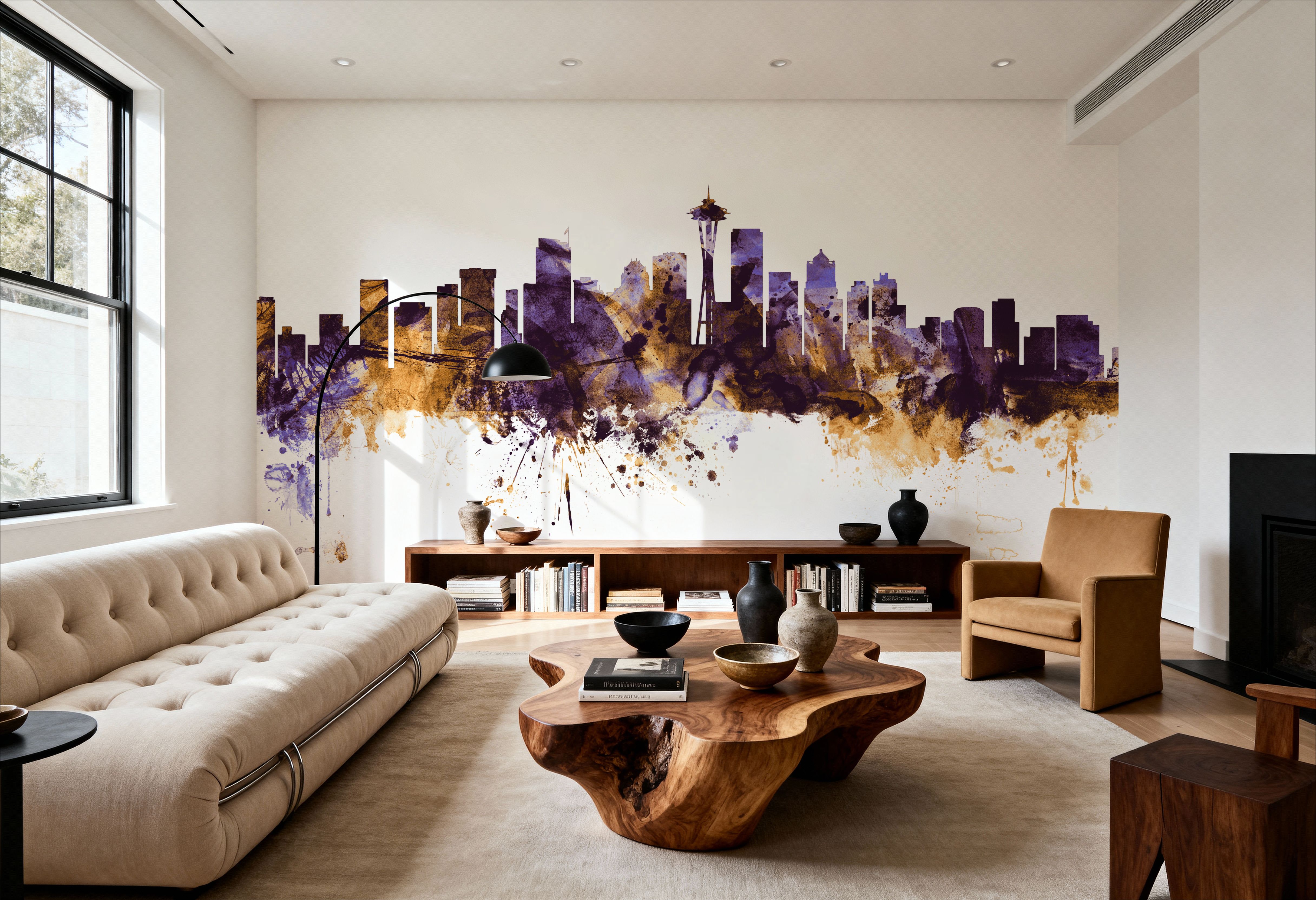 Seattle Skyline Purple & Gold