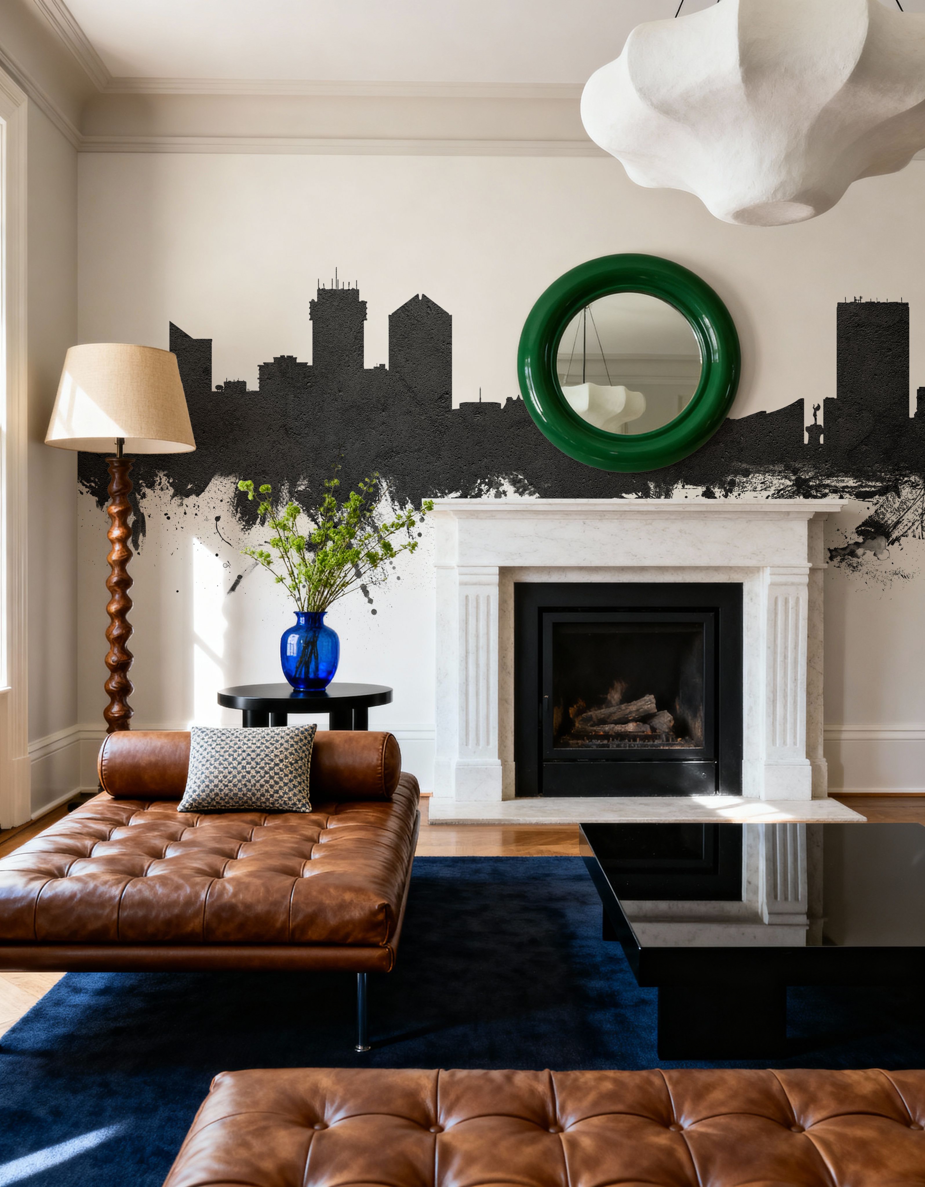 Wichita Kansas Skyline Black & White