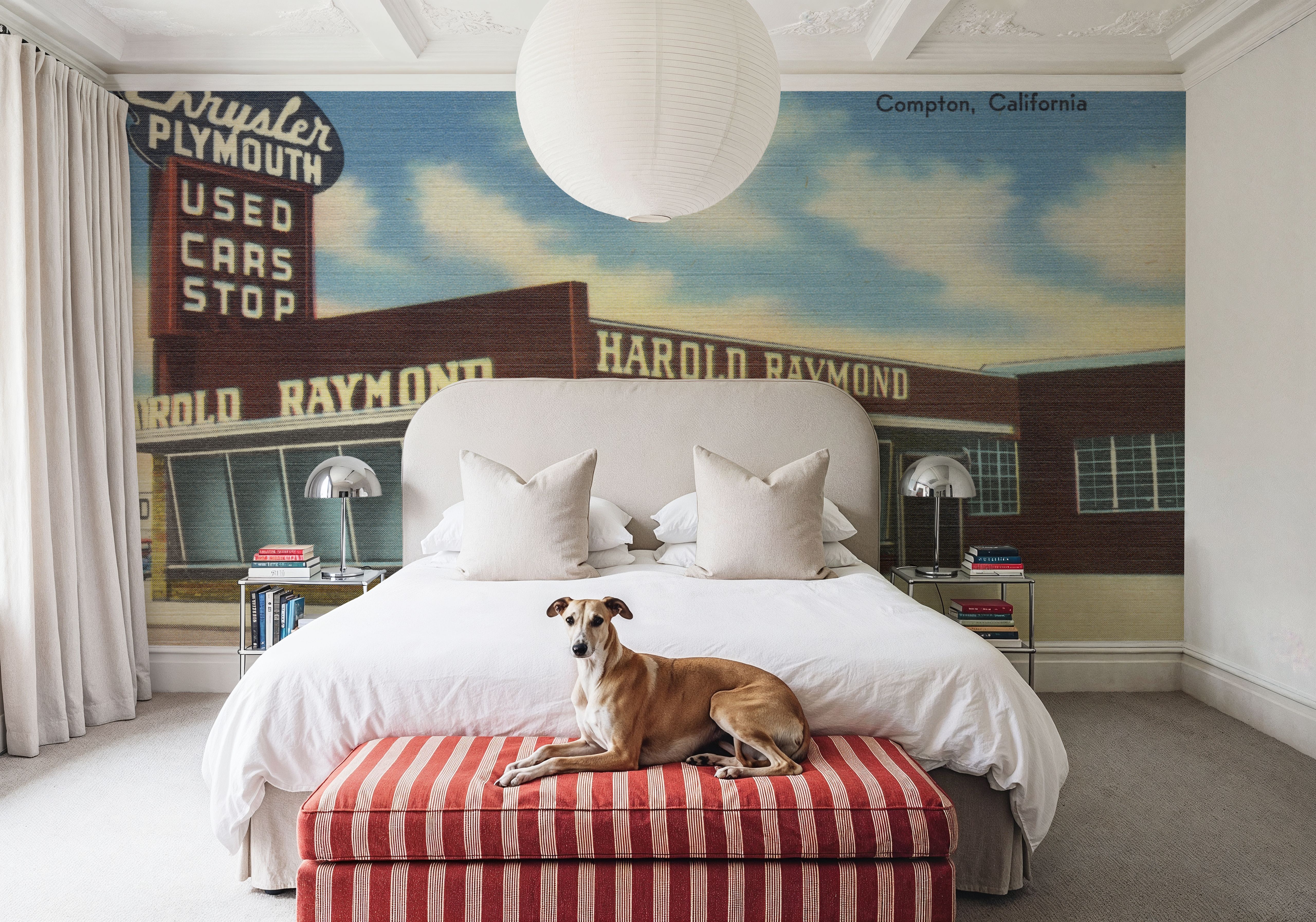 Greetings from Used Car Stop - Screenprint Postcard, Wallpaper