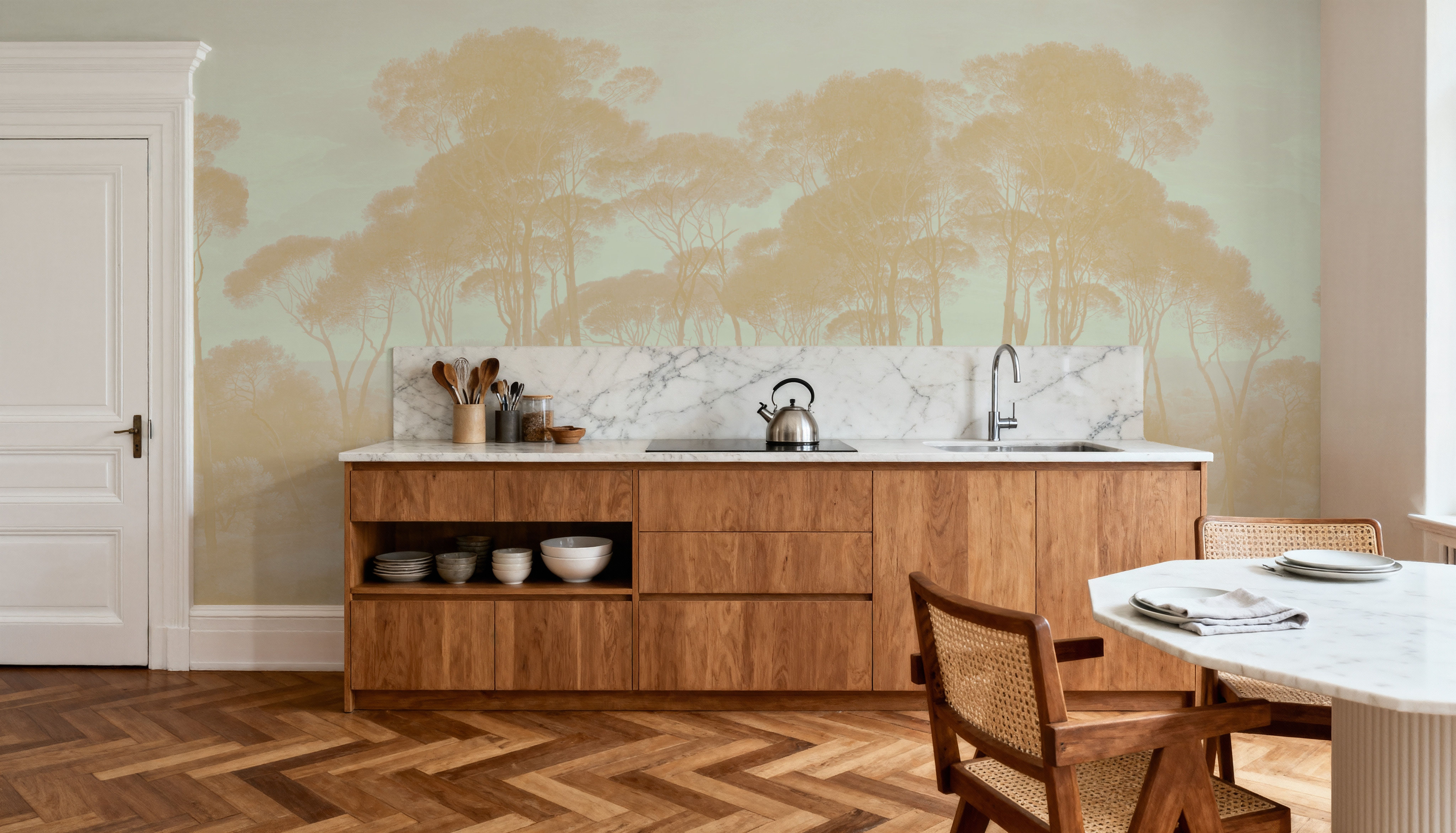 Mediterranean Pine Landscape, Apricot