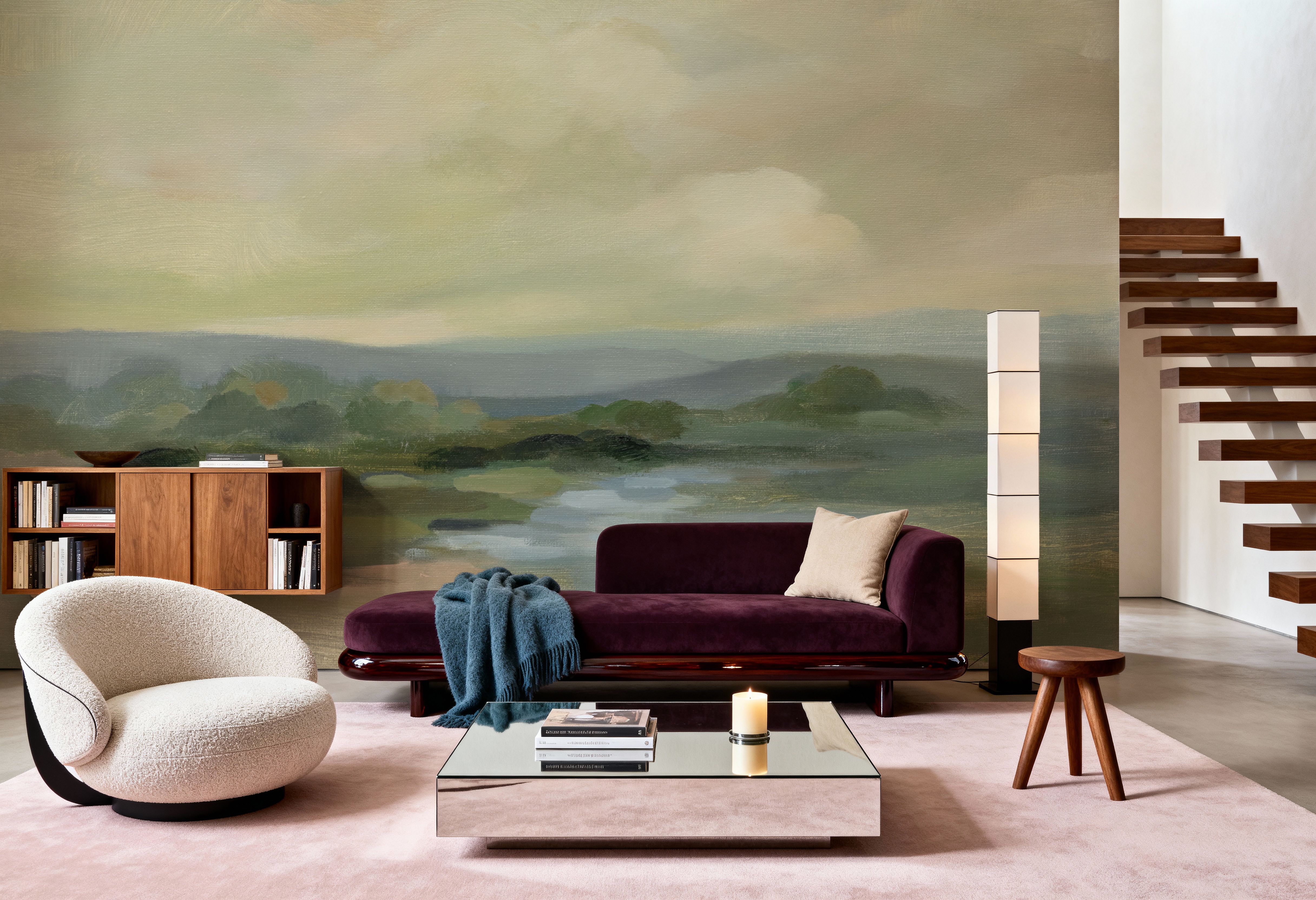 Muted Green Landscape