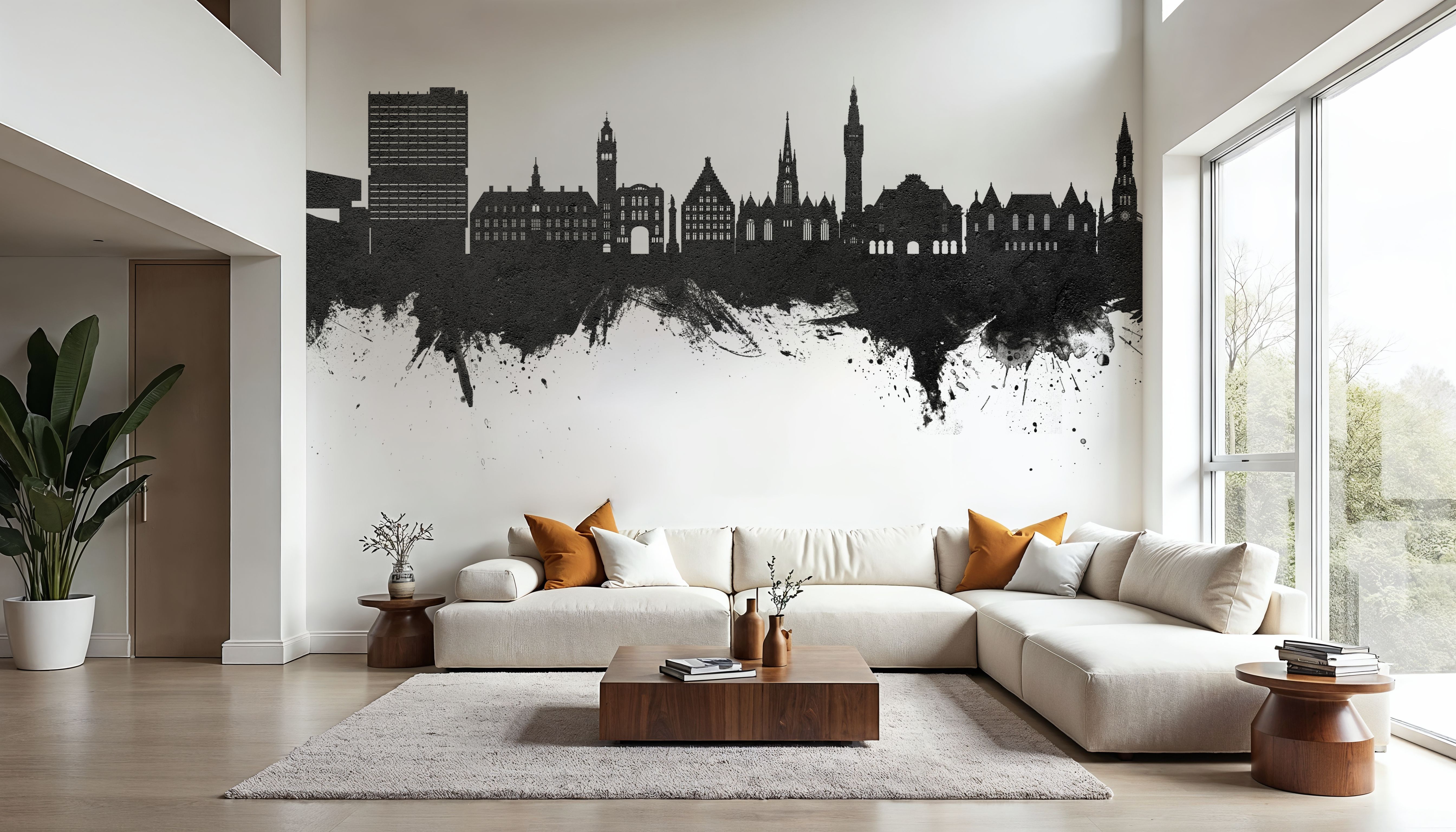 Lille France Skyline Black & White