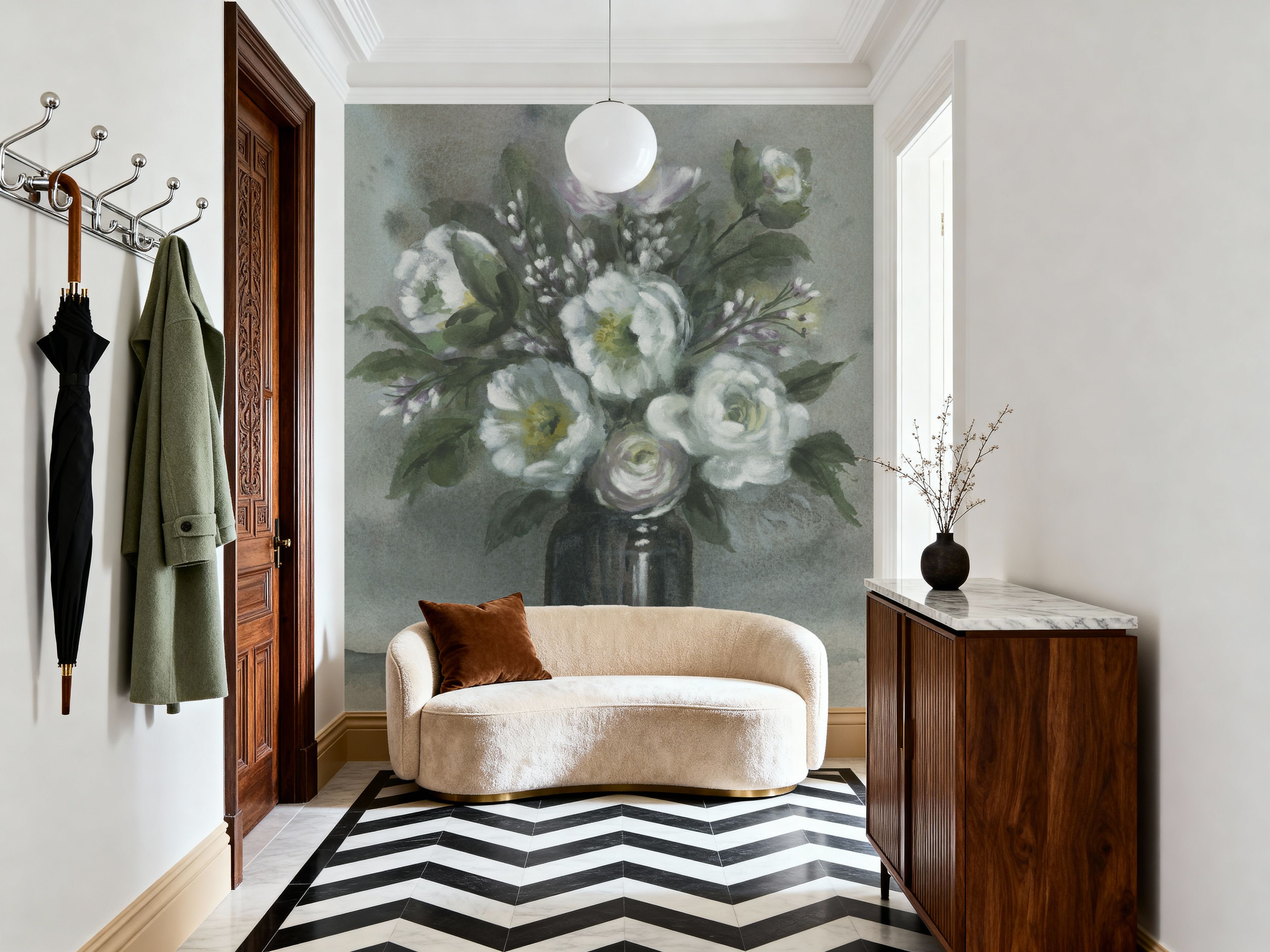 White Floral Vase