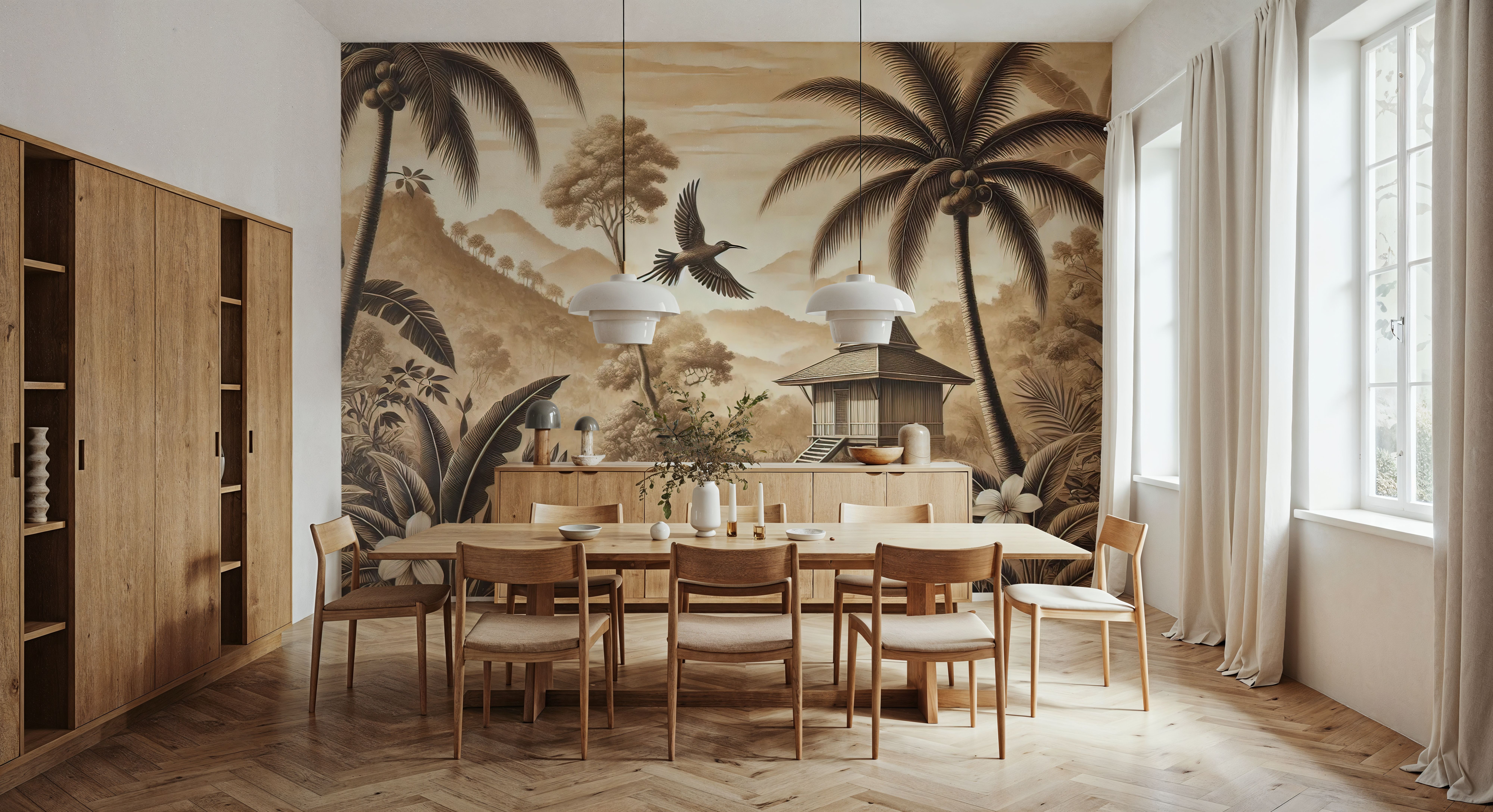 Bird Among Palms