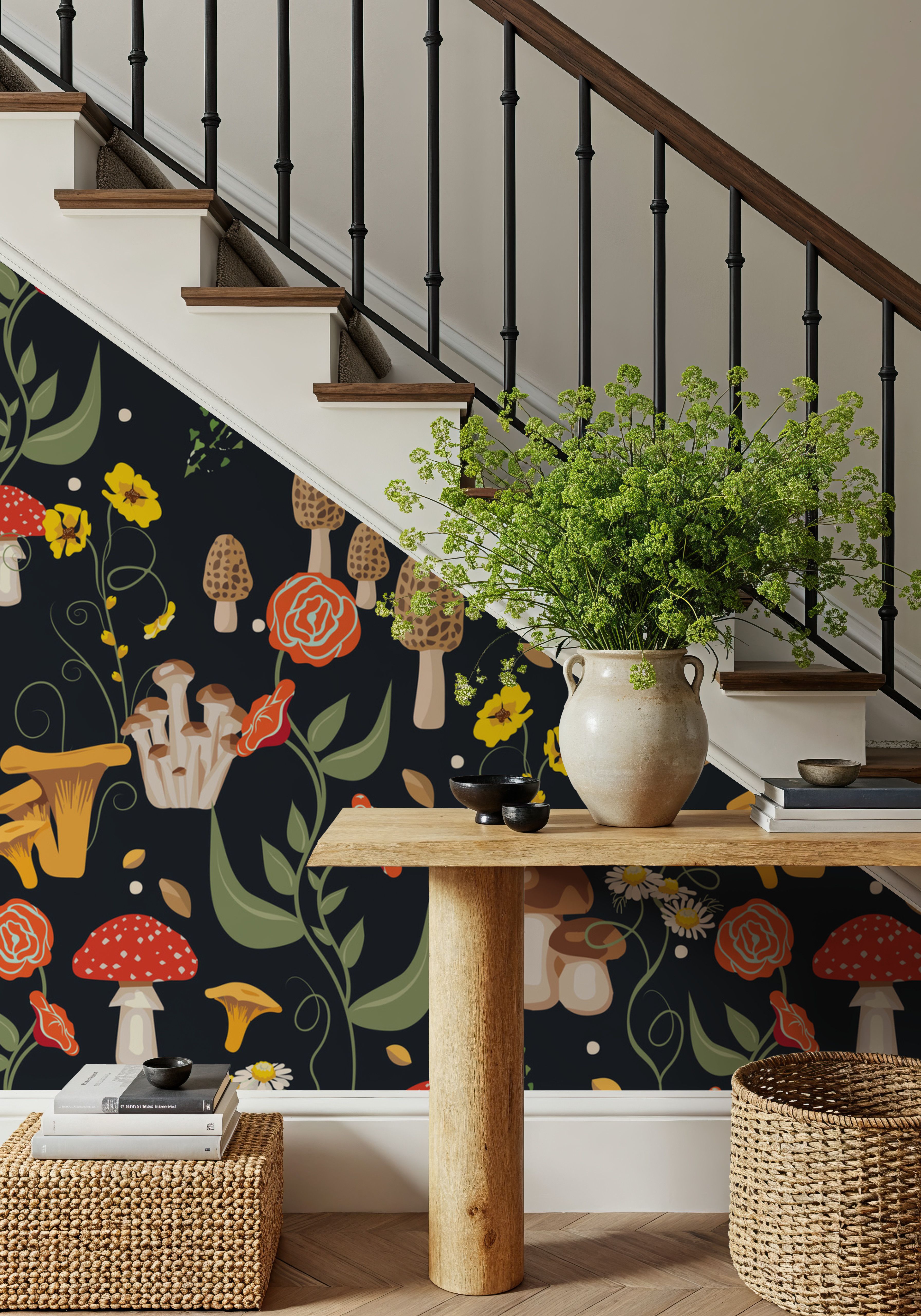 Mushroom Magic, Midnight, Wallpaper