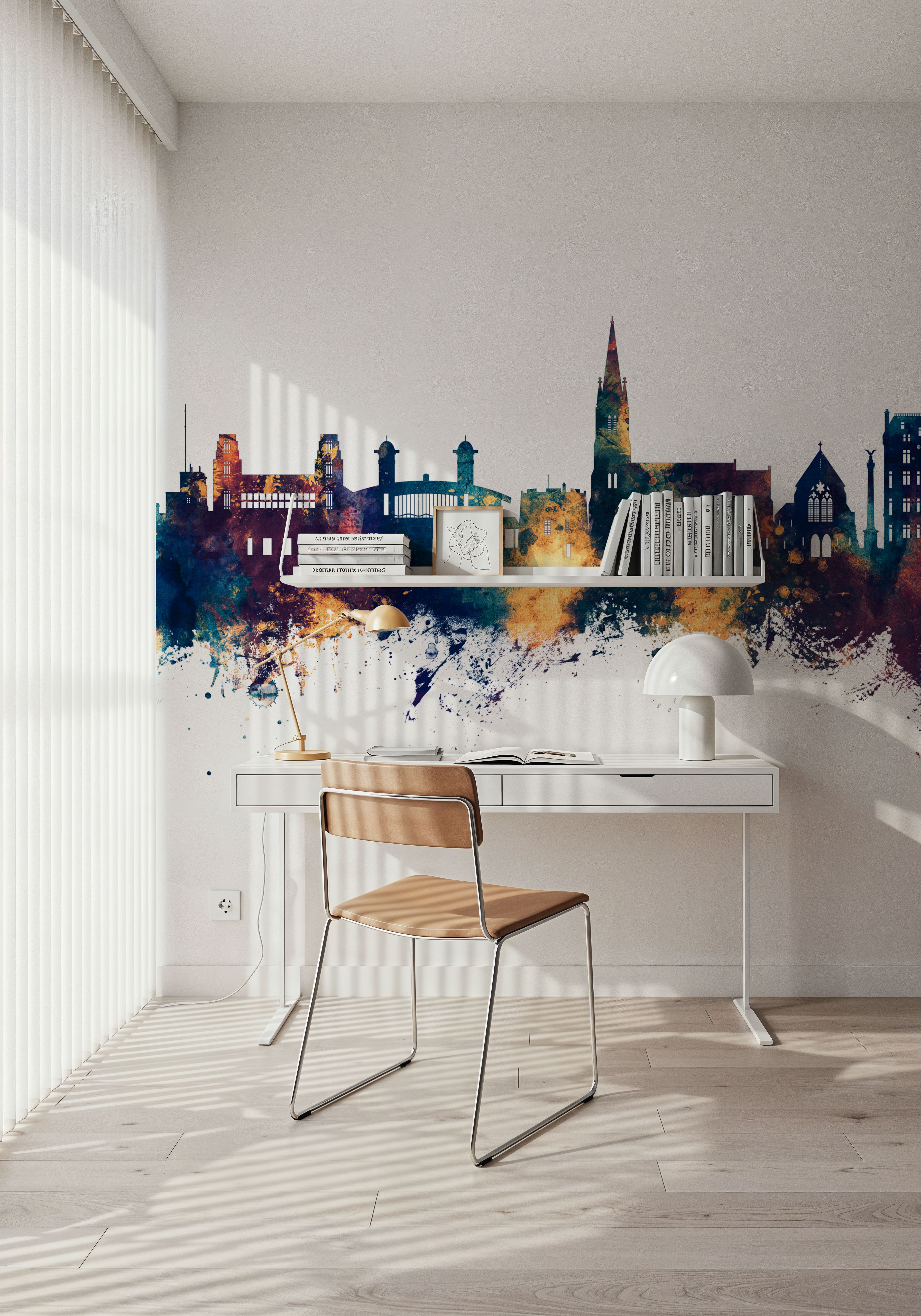 Felixstowe England Skyline Blue & Bronze