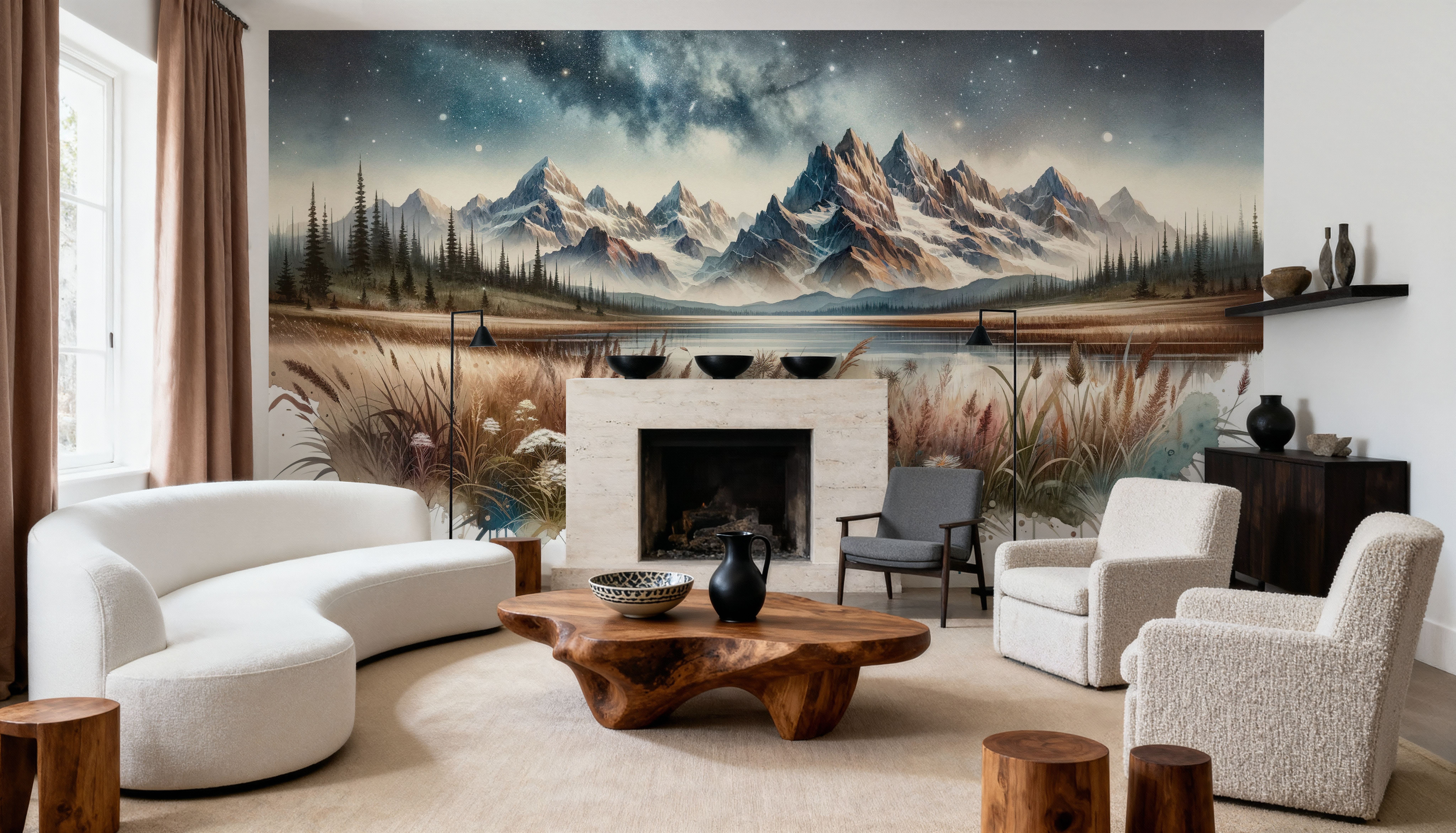 Starry Mountain Night