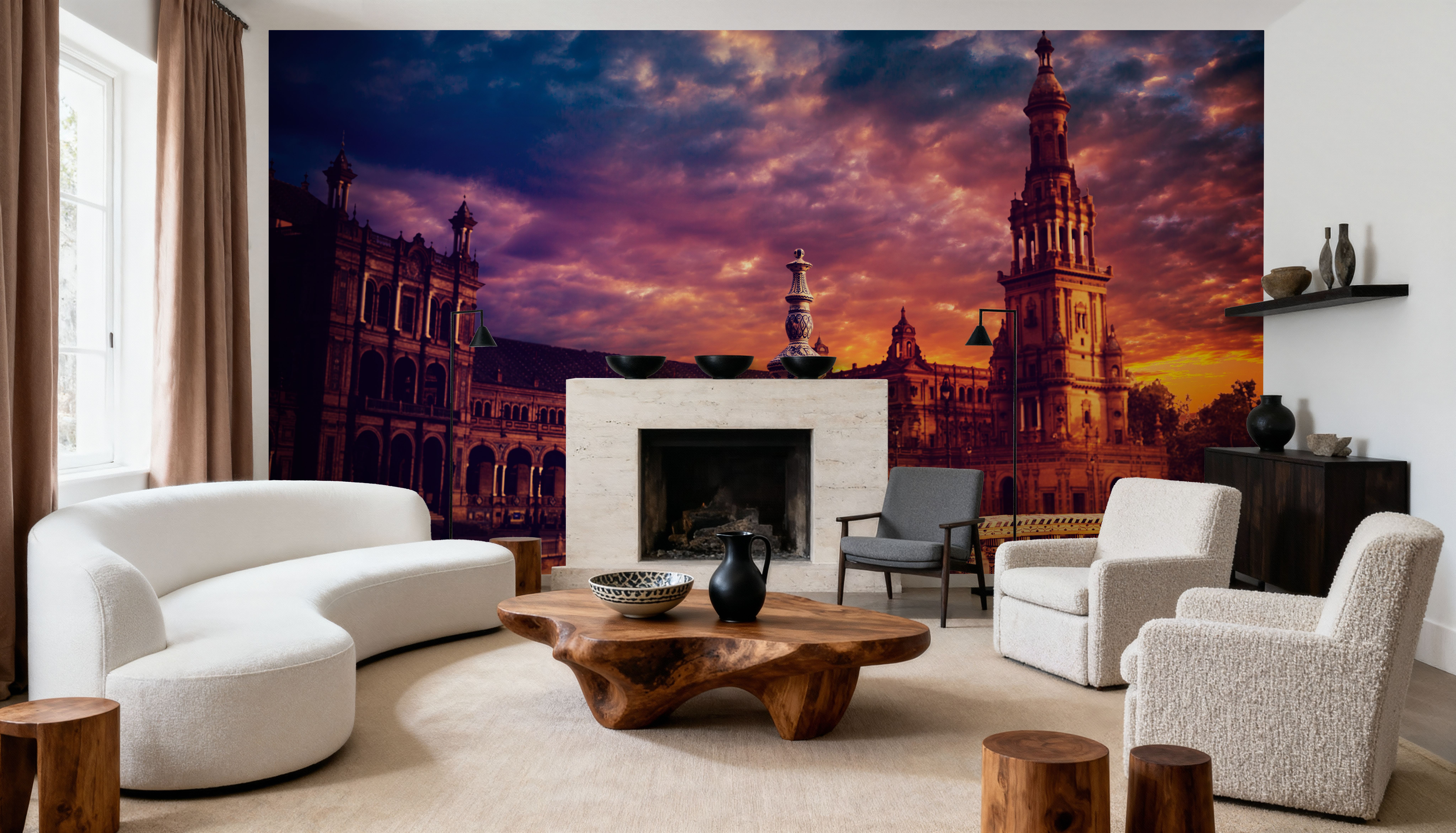 Spanish Sunset, Papier peint