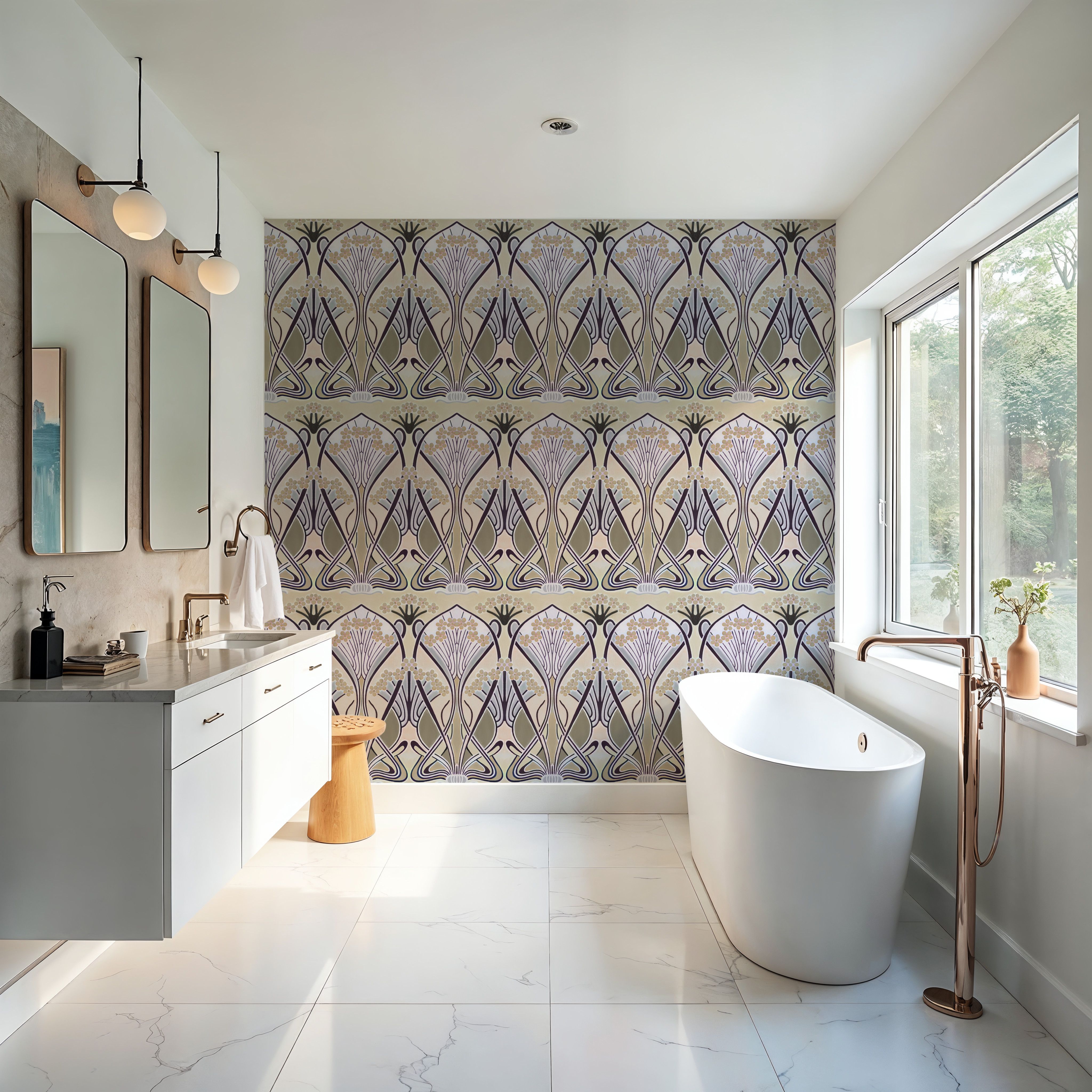 Floral Art Deco Aura, Butter