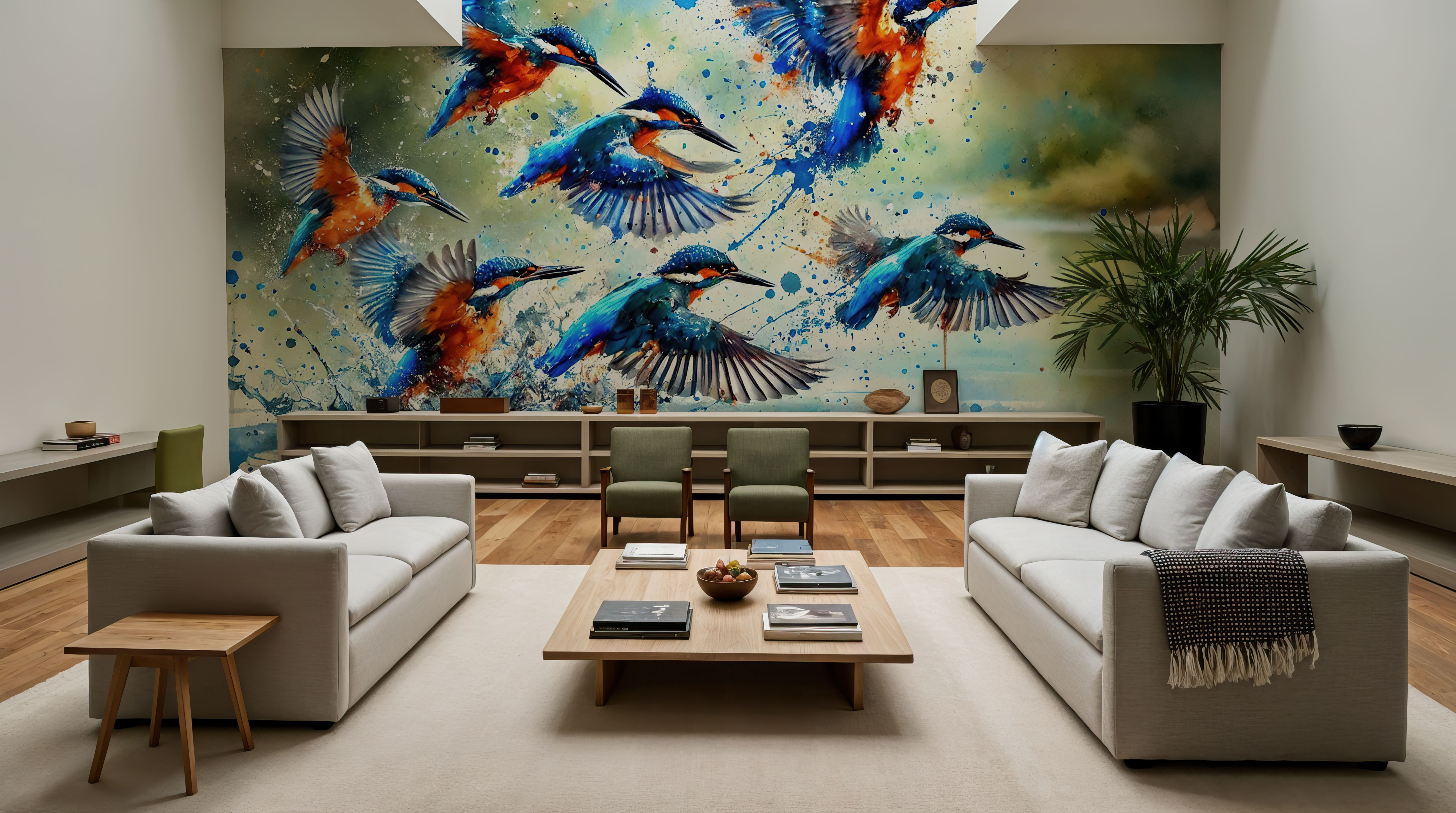 Aqua Flight of Kingfishers