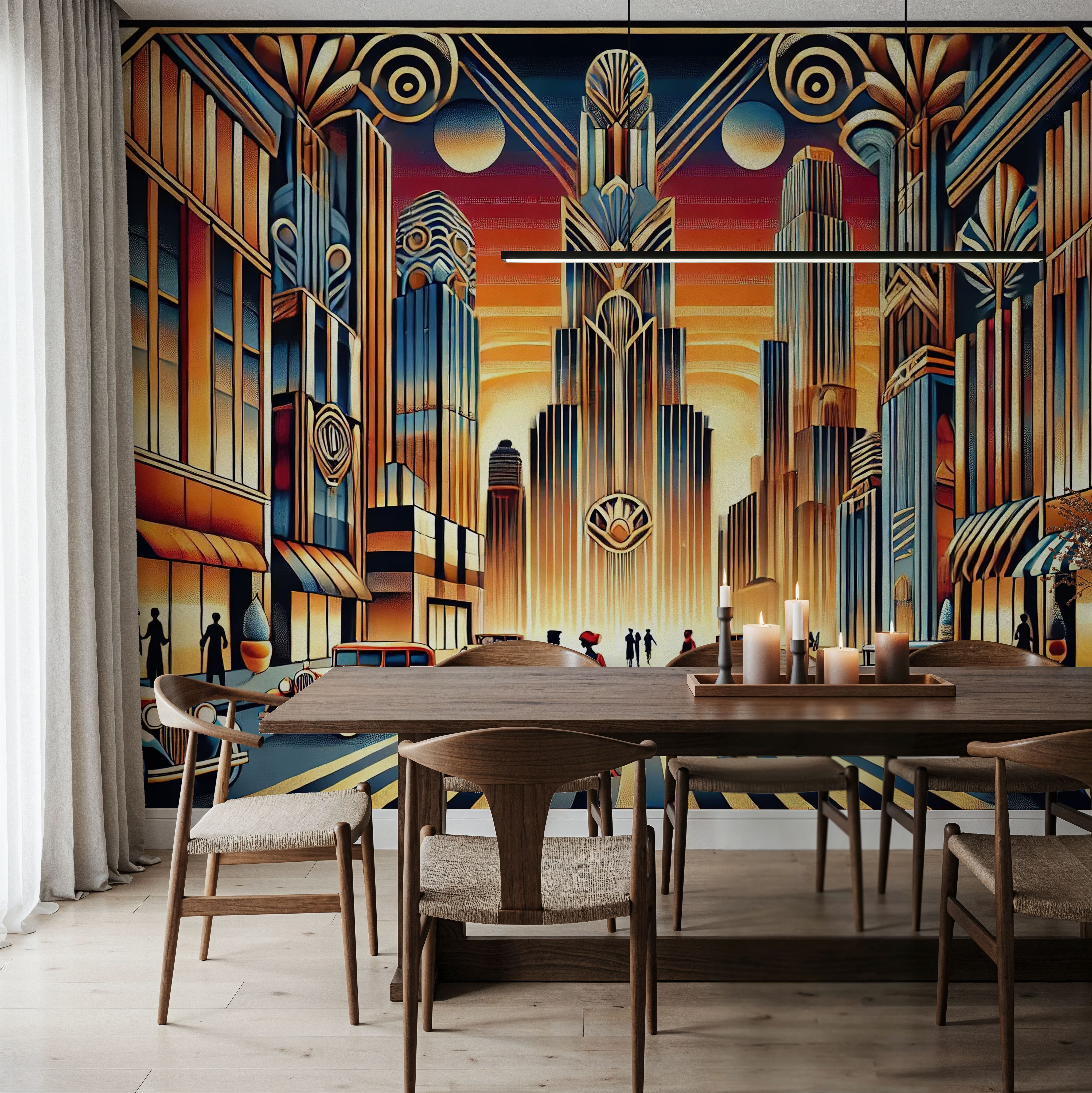 Elegant Art Deco Cityscape