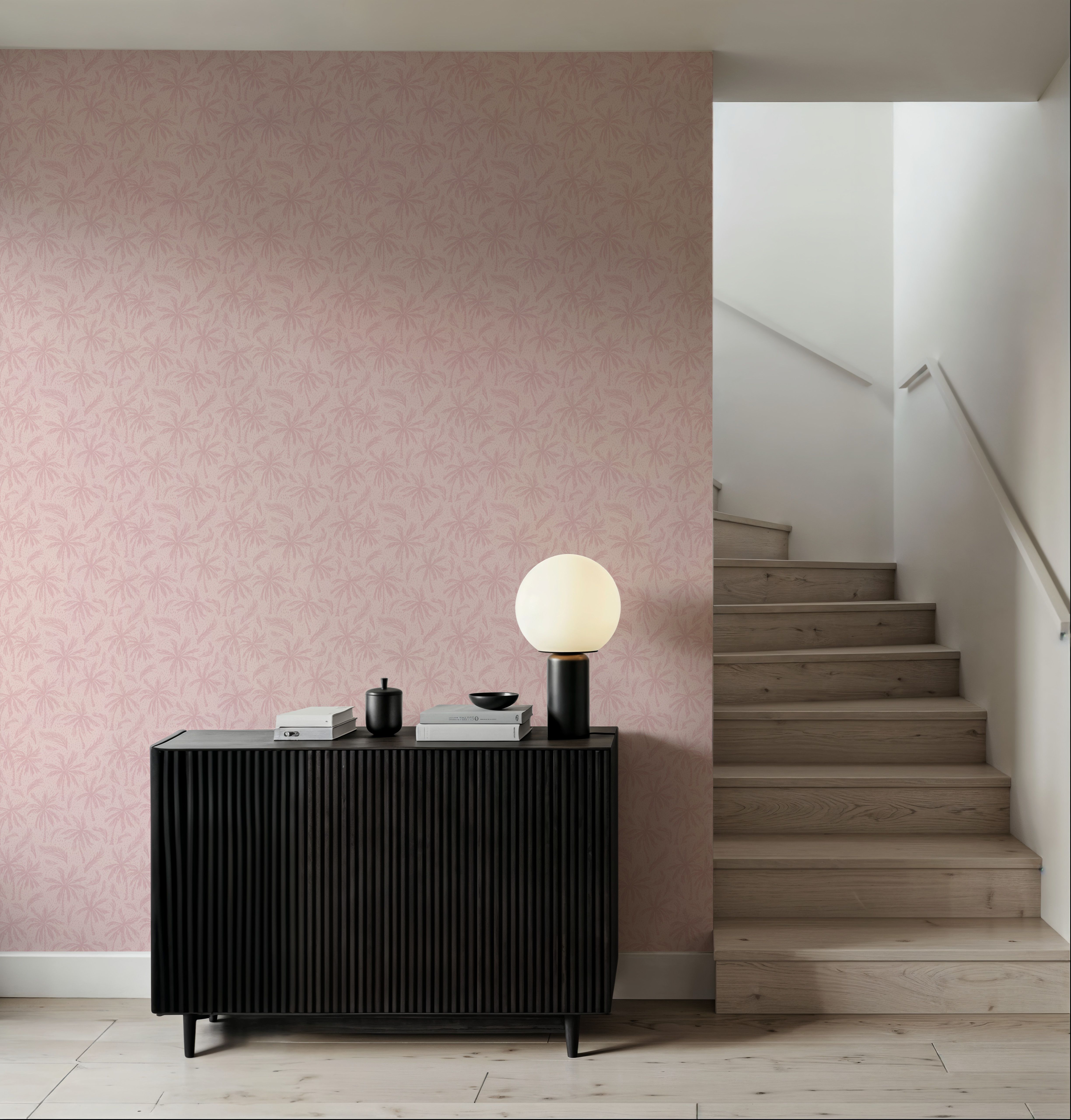 Coastal Palms, Blush, Papel de parede