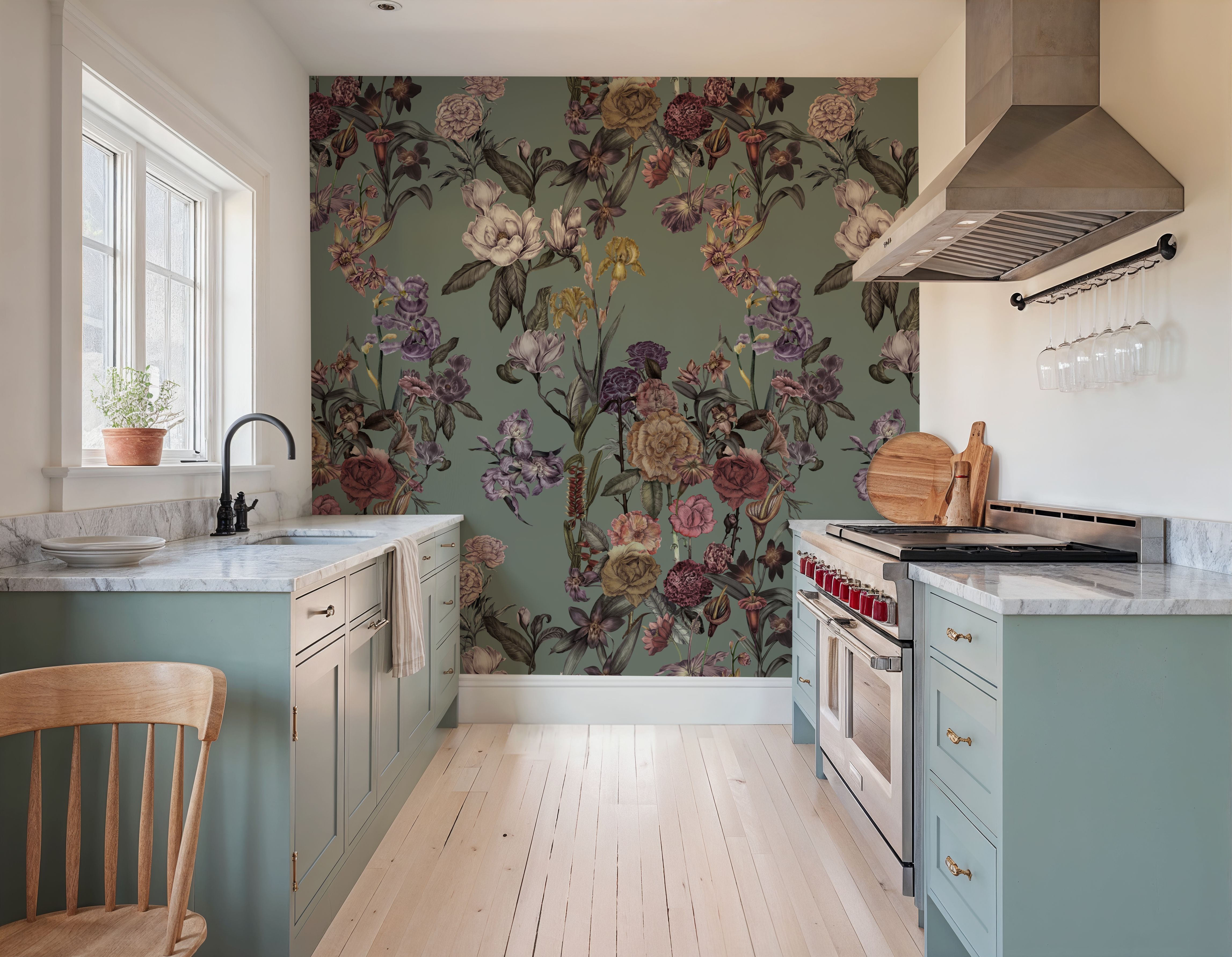 Floral Gaze, Laurel, Papier peint