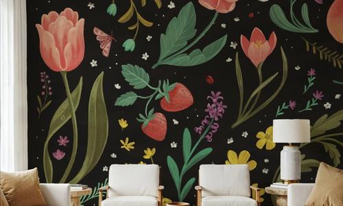 Spring Botanical Black