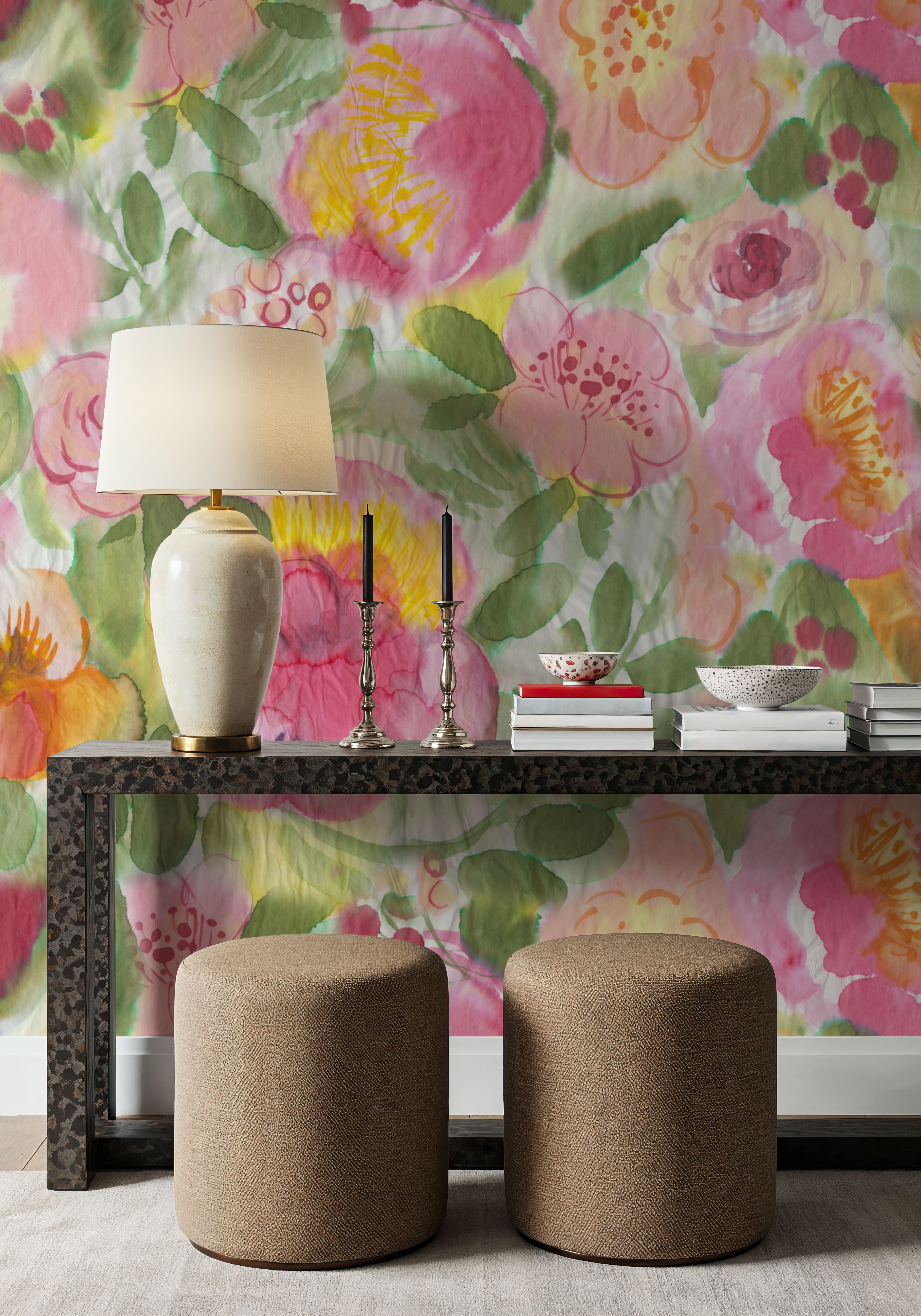 Colourful Watercolor Painted Floral
