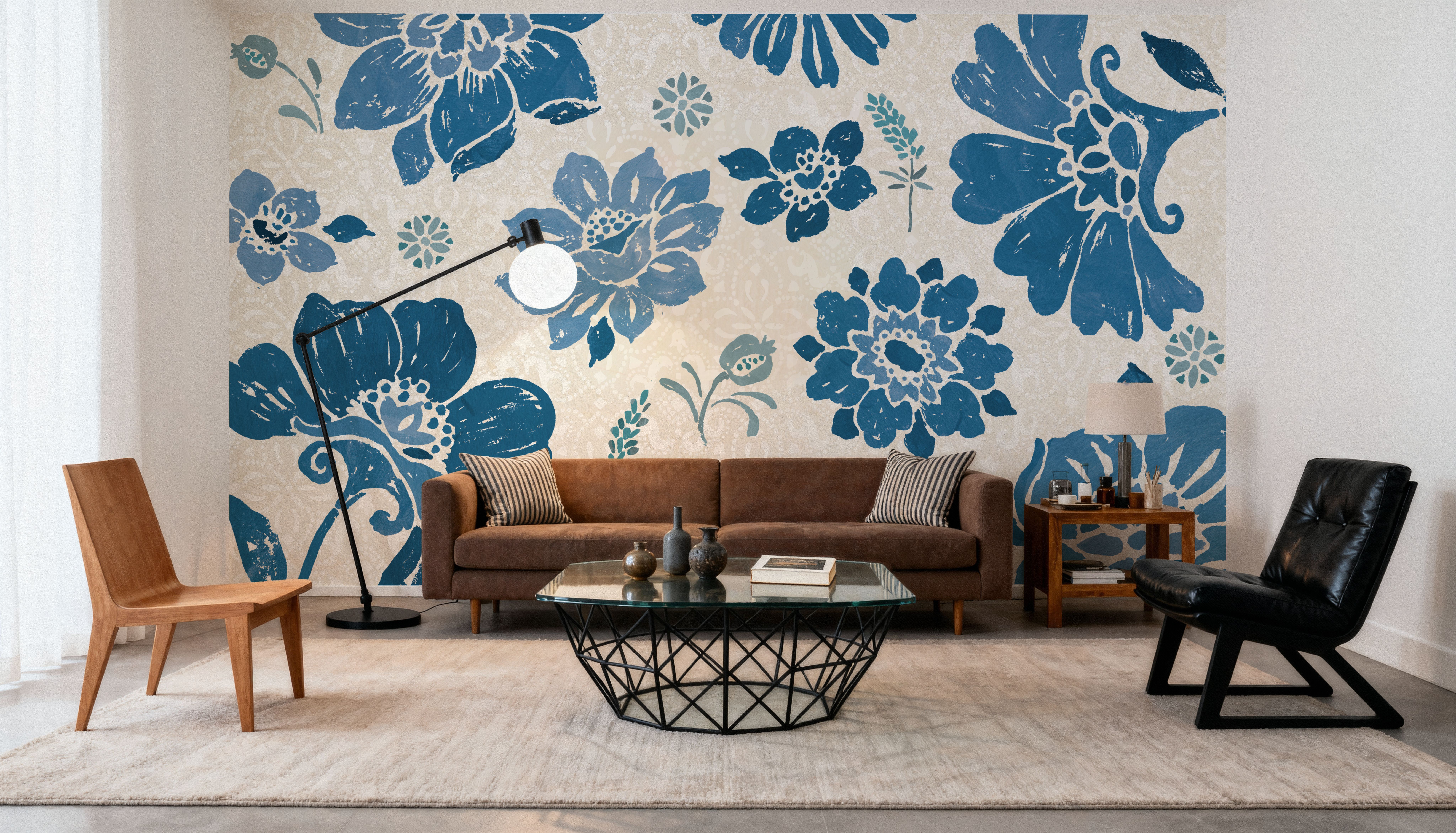 Spanish Impressions VII Blue, Papel pintado