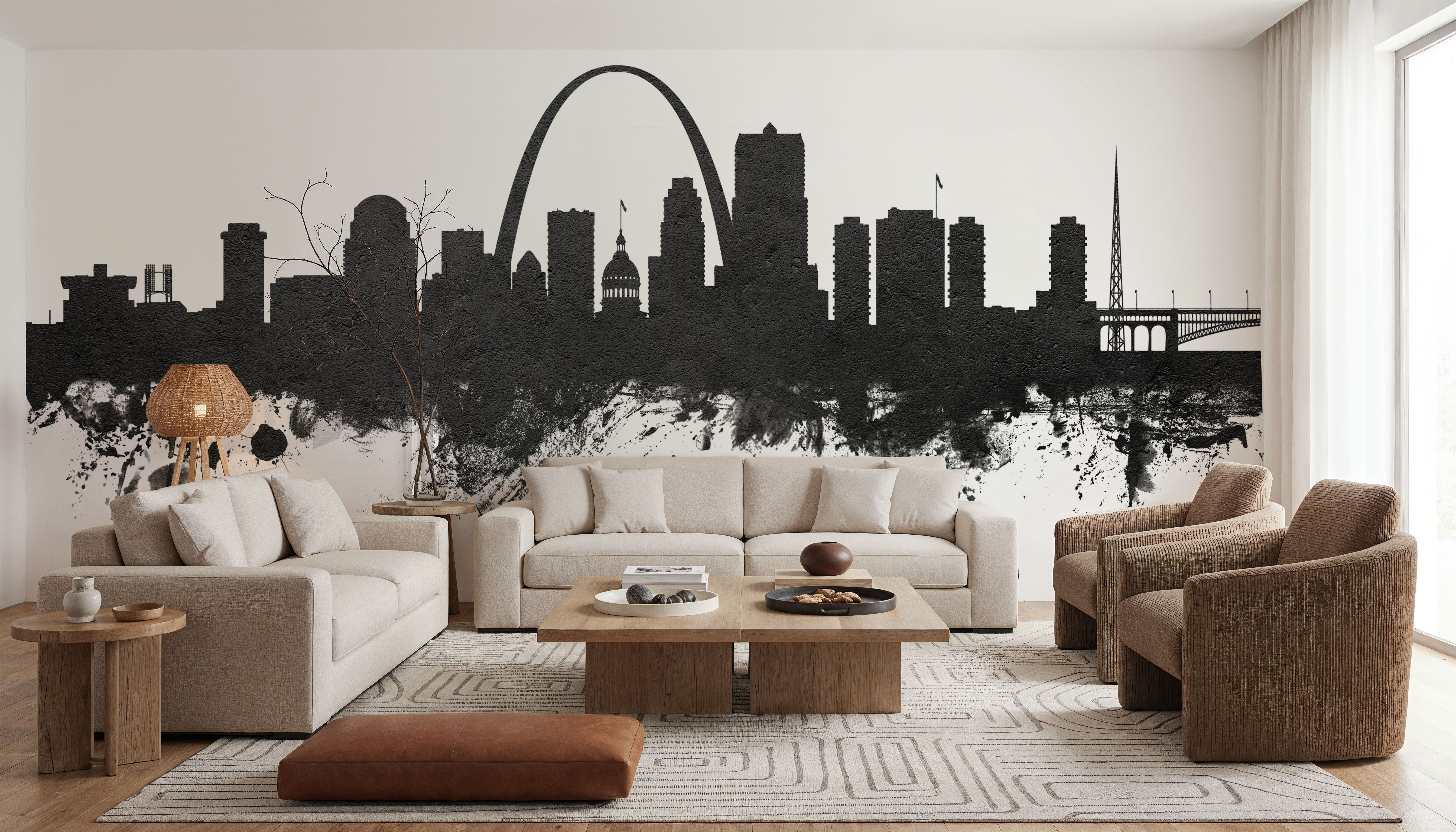 St Louis Missouri Skyline Black & White