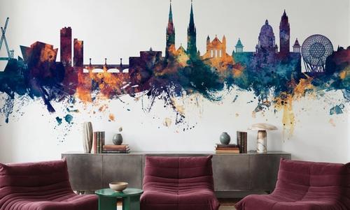 Belfast Northern Ireland Skyline Blue & Bronze