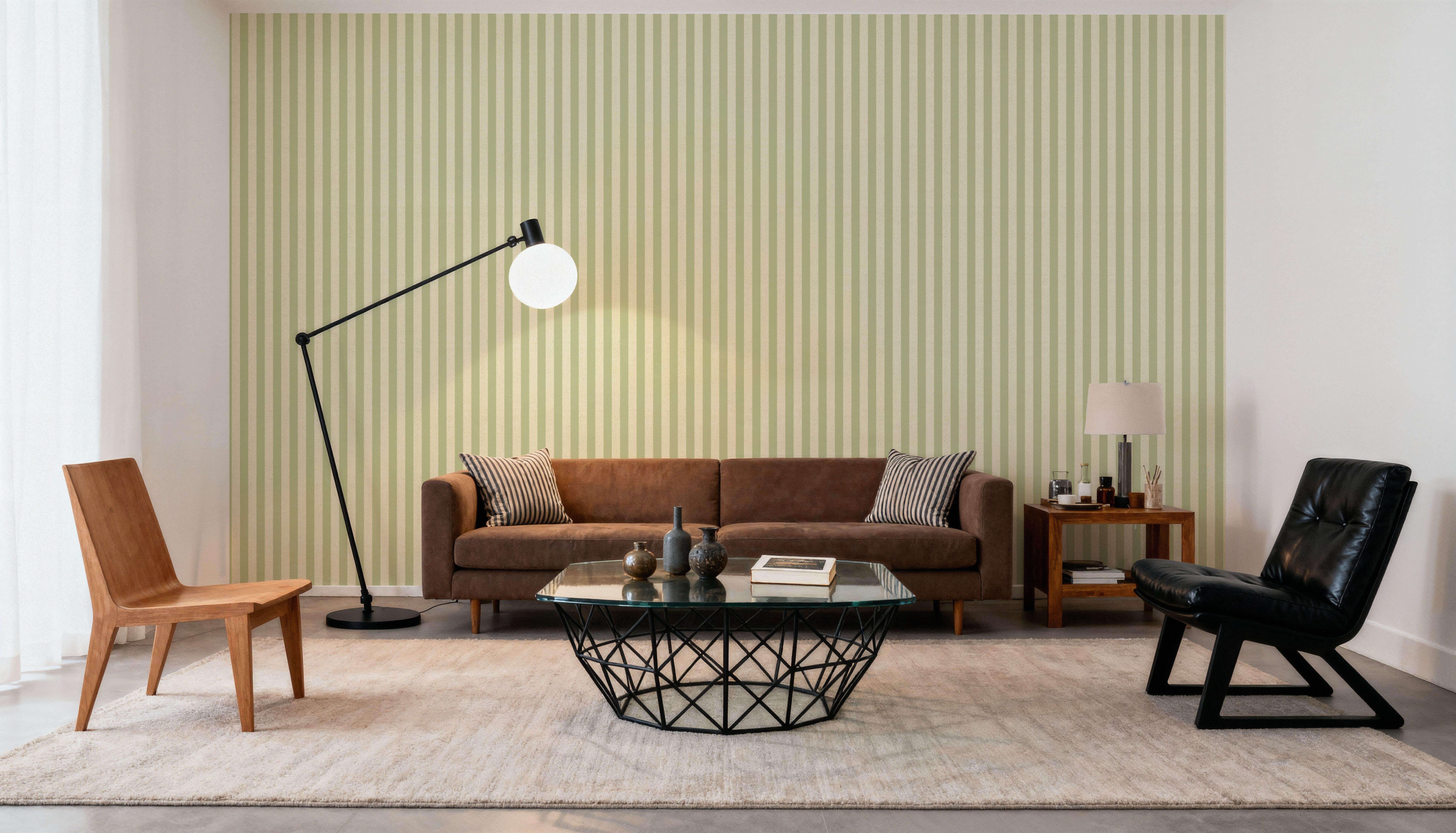 Ticking Awning Stripes, Sage