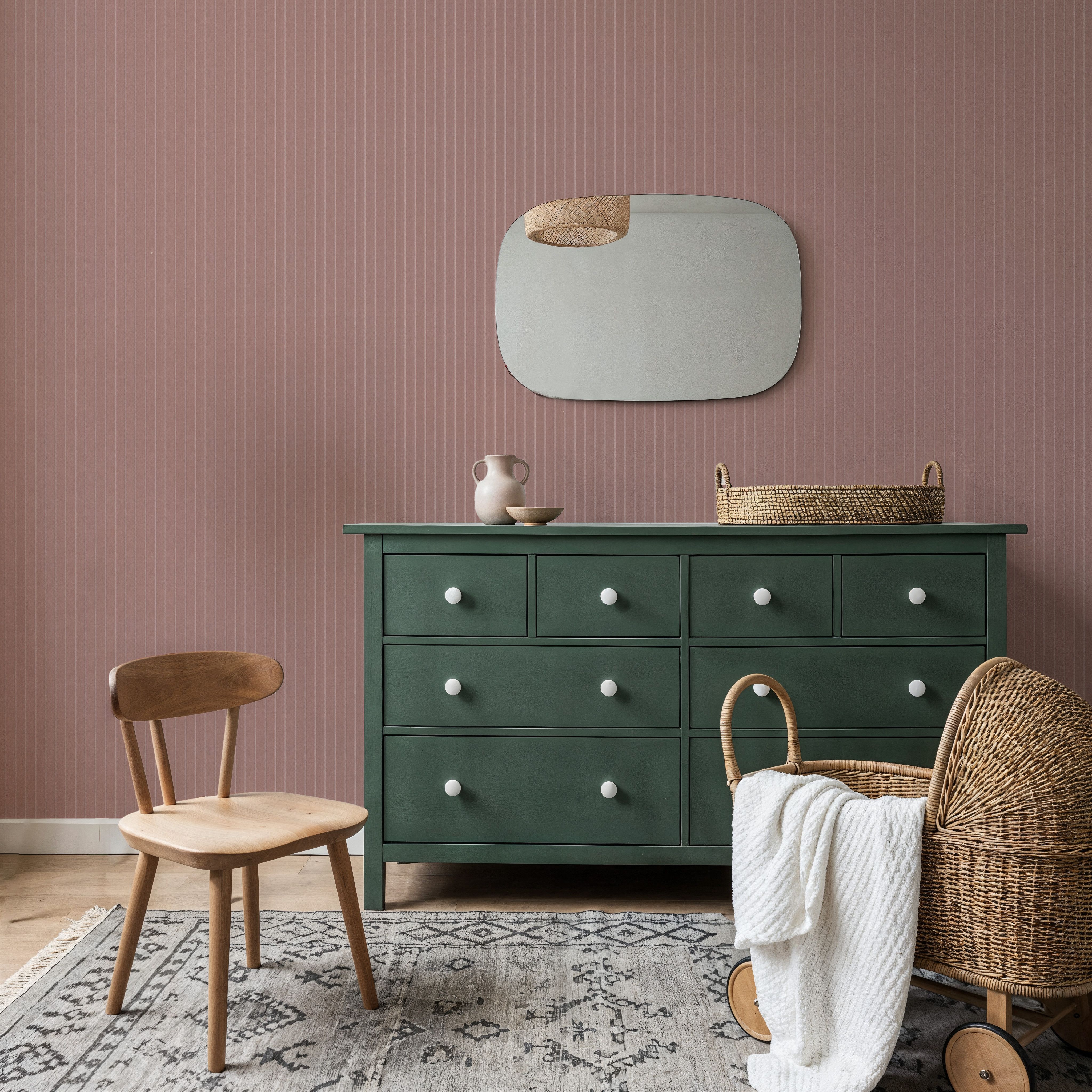 Tailor's Pin Stripe, Brick Dust