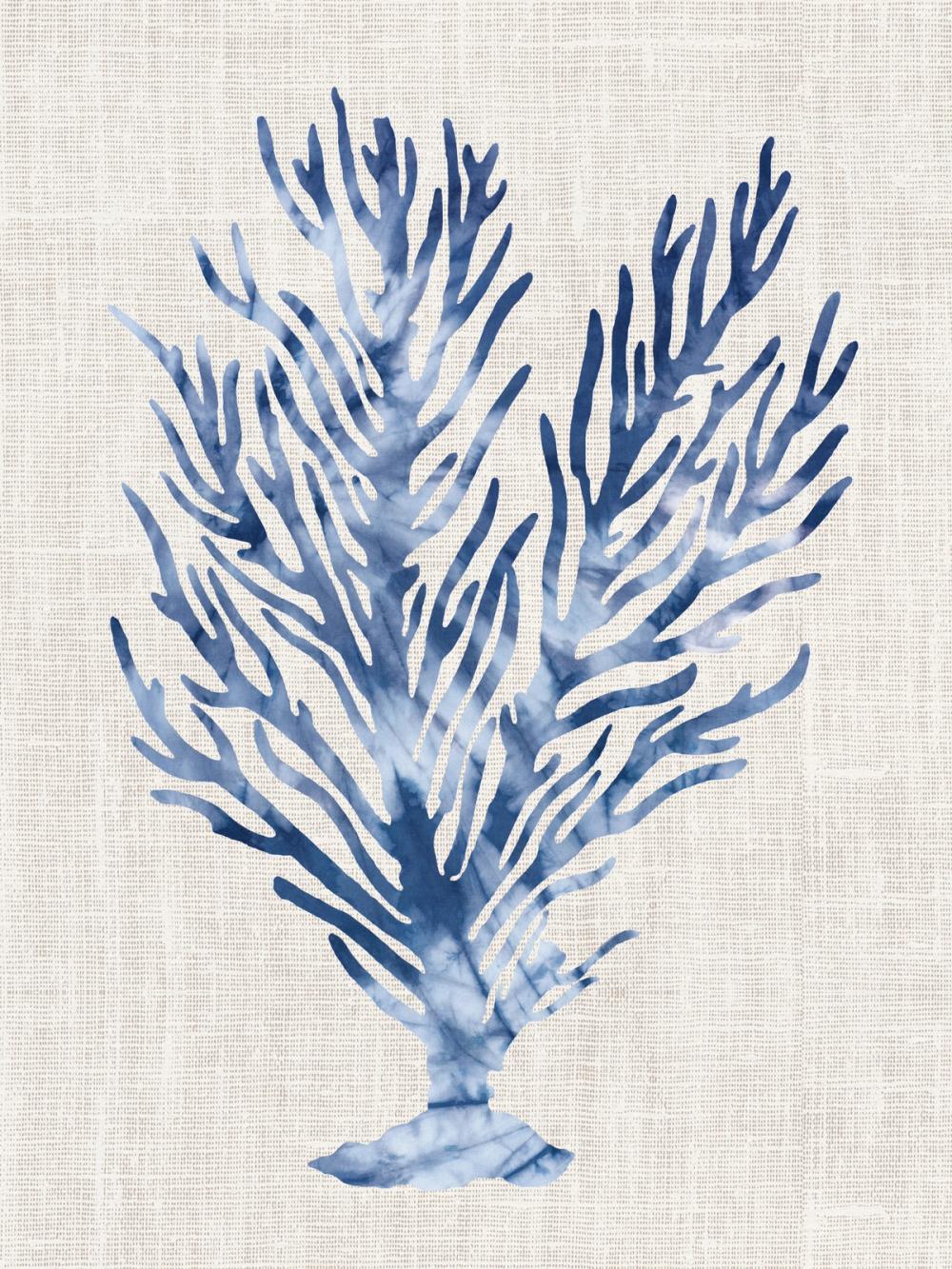Shibori Coral IV on Linen