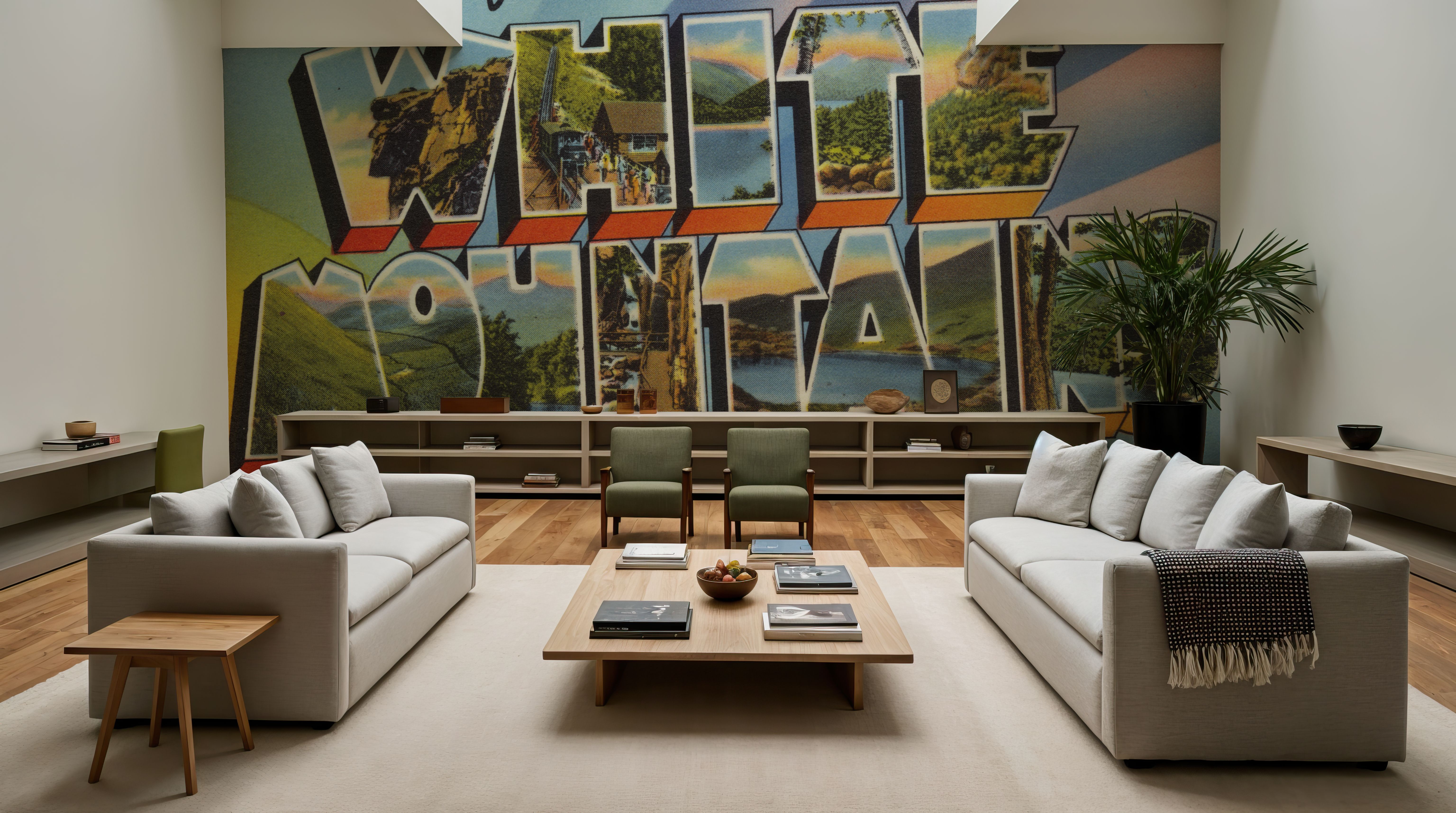 Greetings from White Mountains - Screenprint Postcard