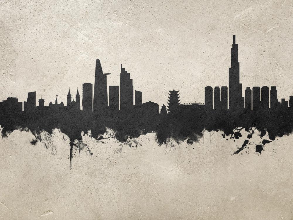 Ho Chi Minh City Vietnam Skyline Concrete