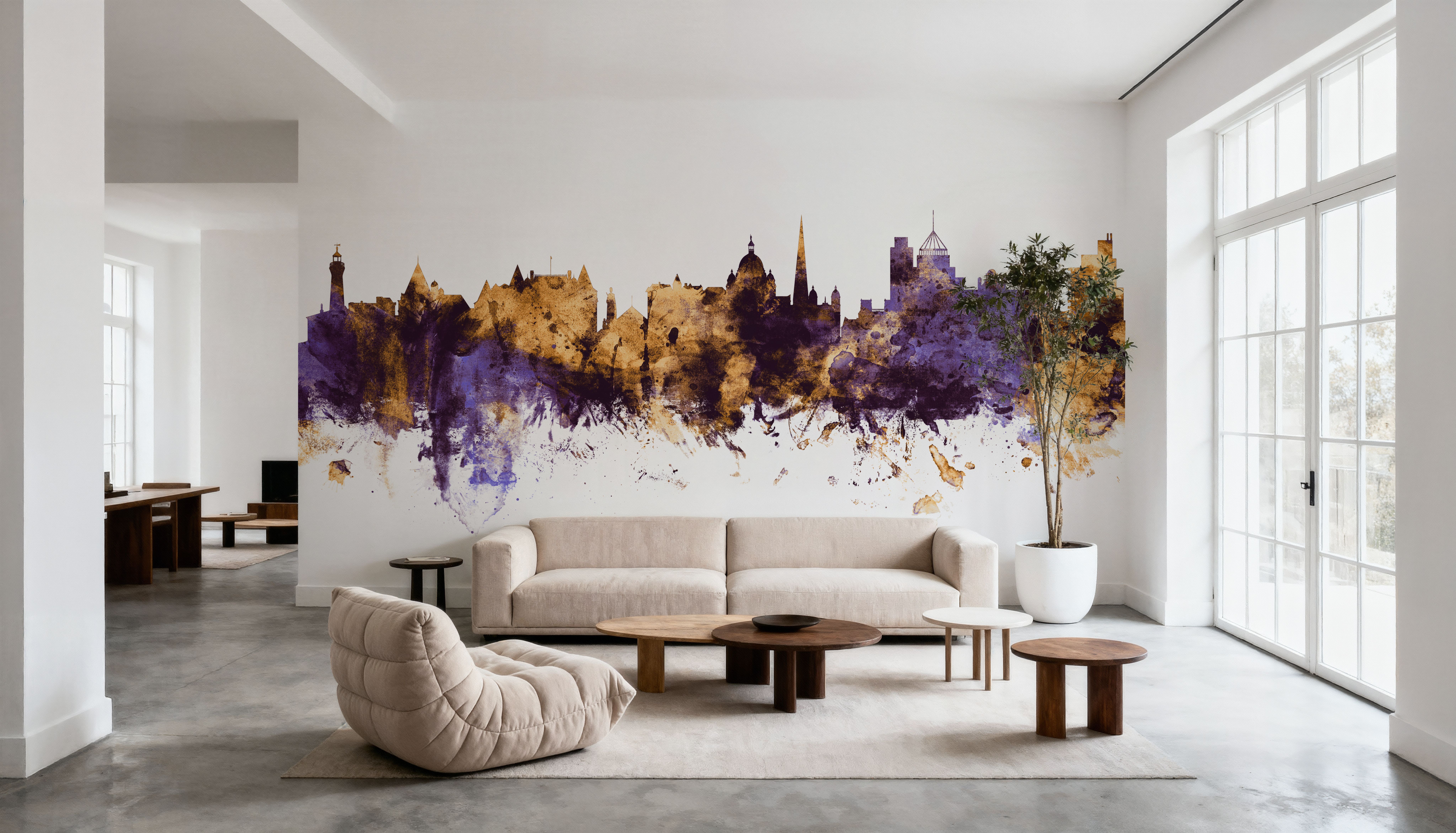 Victoria Canada Skyline Purple & Gold