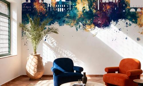 Valladolid Spain Skyline Blue & Bronze
