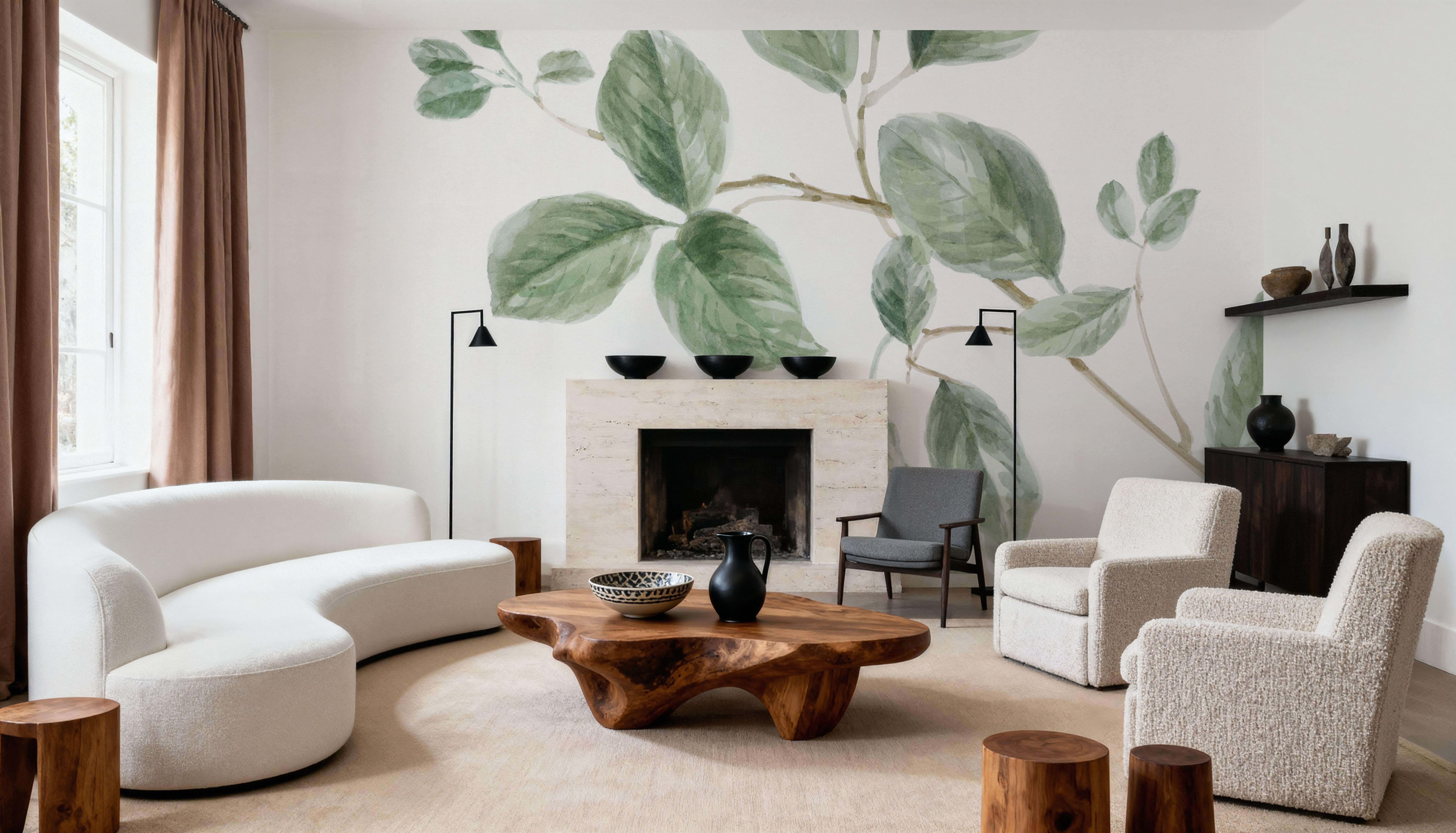 A Study of Leaves, Wallpaper