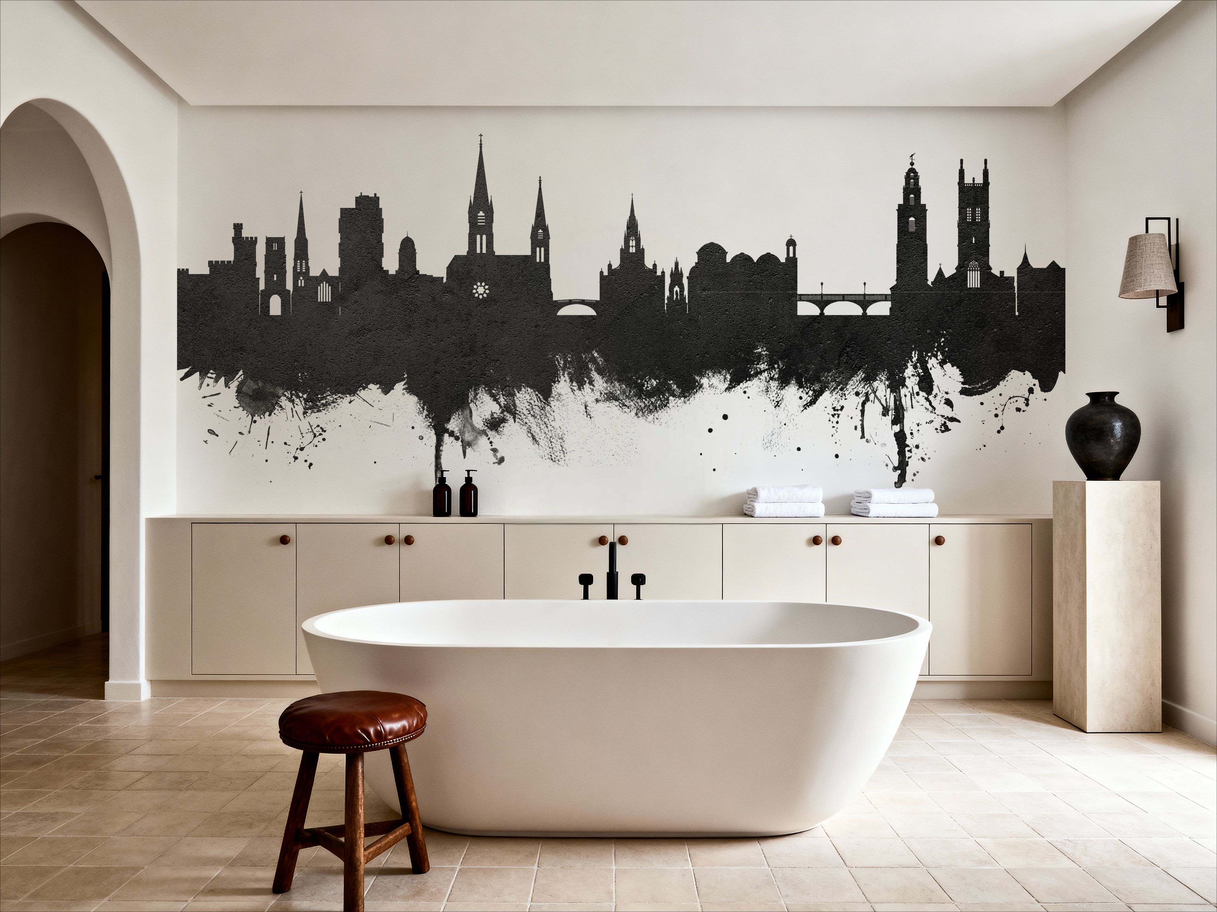 Cork Ireland Skyline Black & White