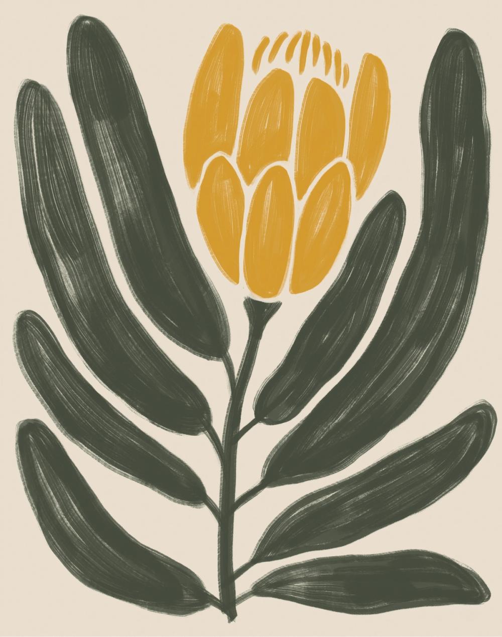 Simple Flowers I Yellow