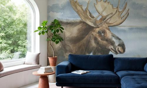 Moose by Lake