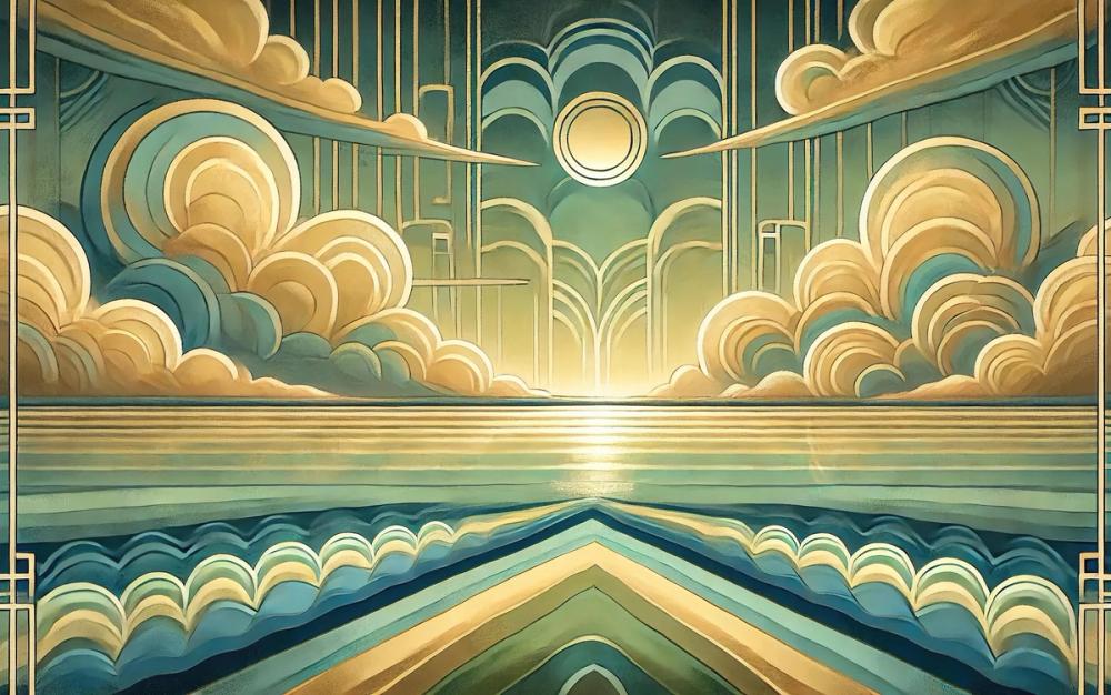 Elegant Sunburst in Art Deco