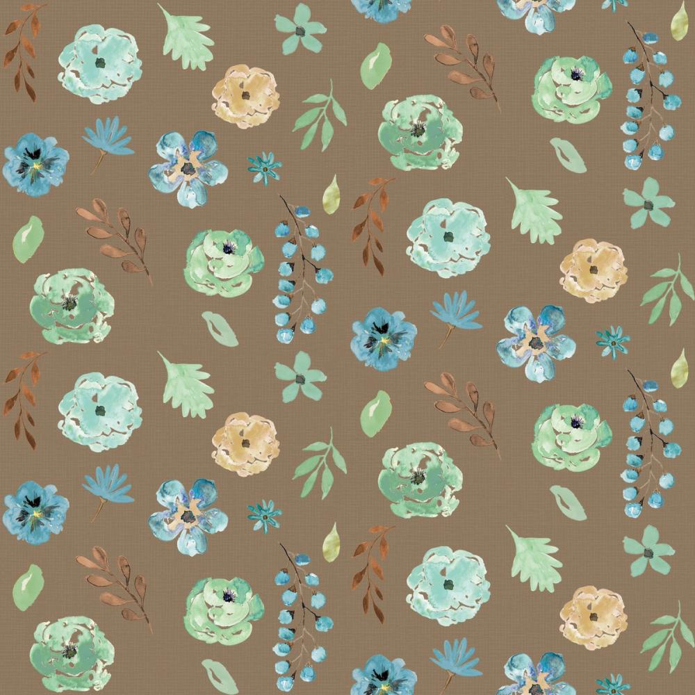 Flutterby Flowers Brown