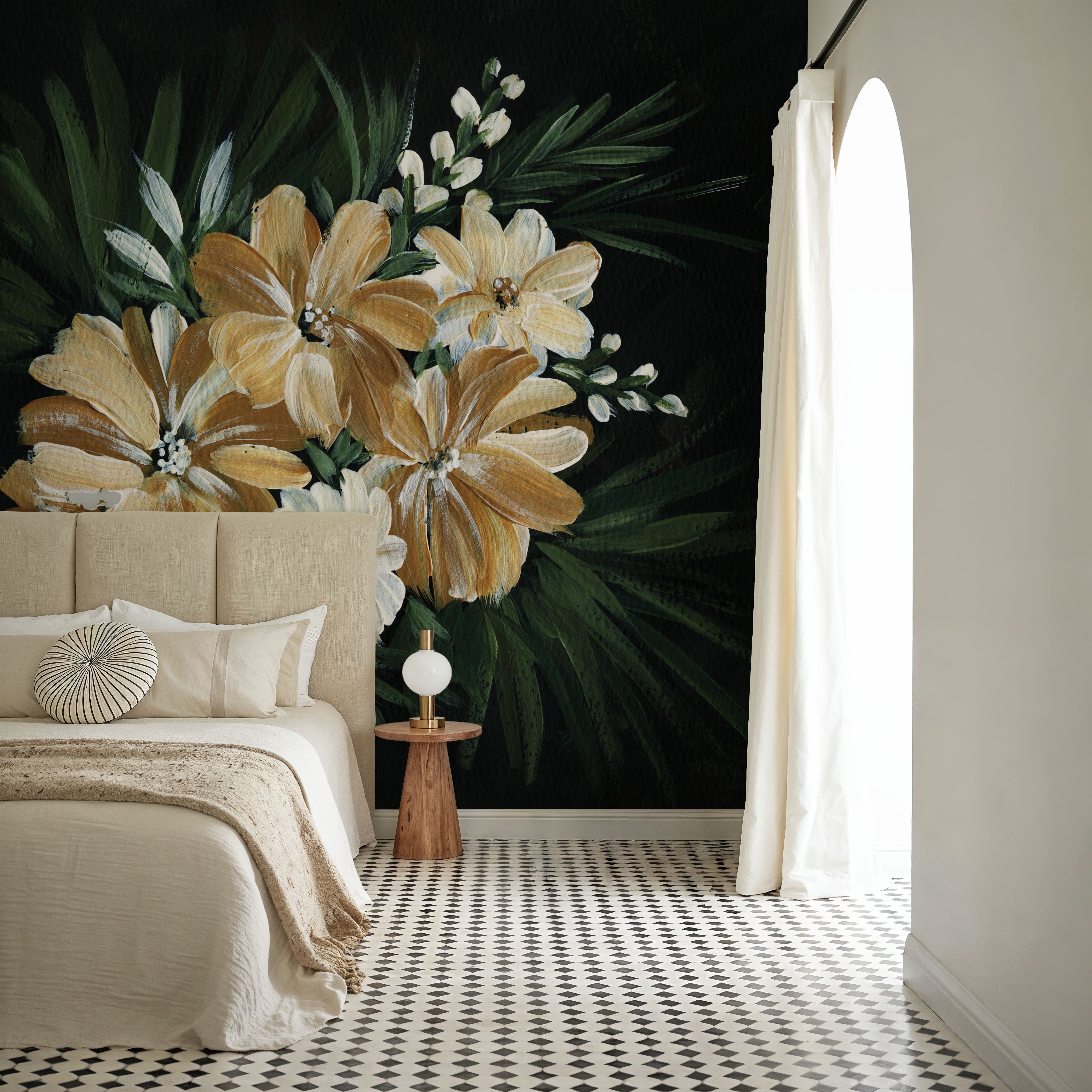 Moody Golden Florals