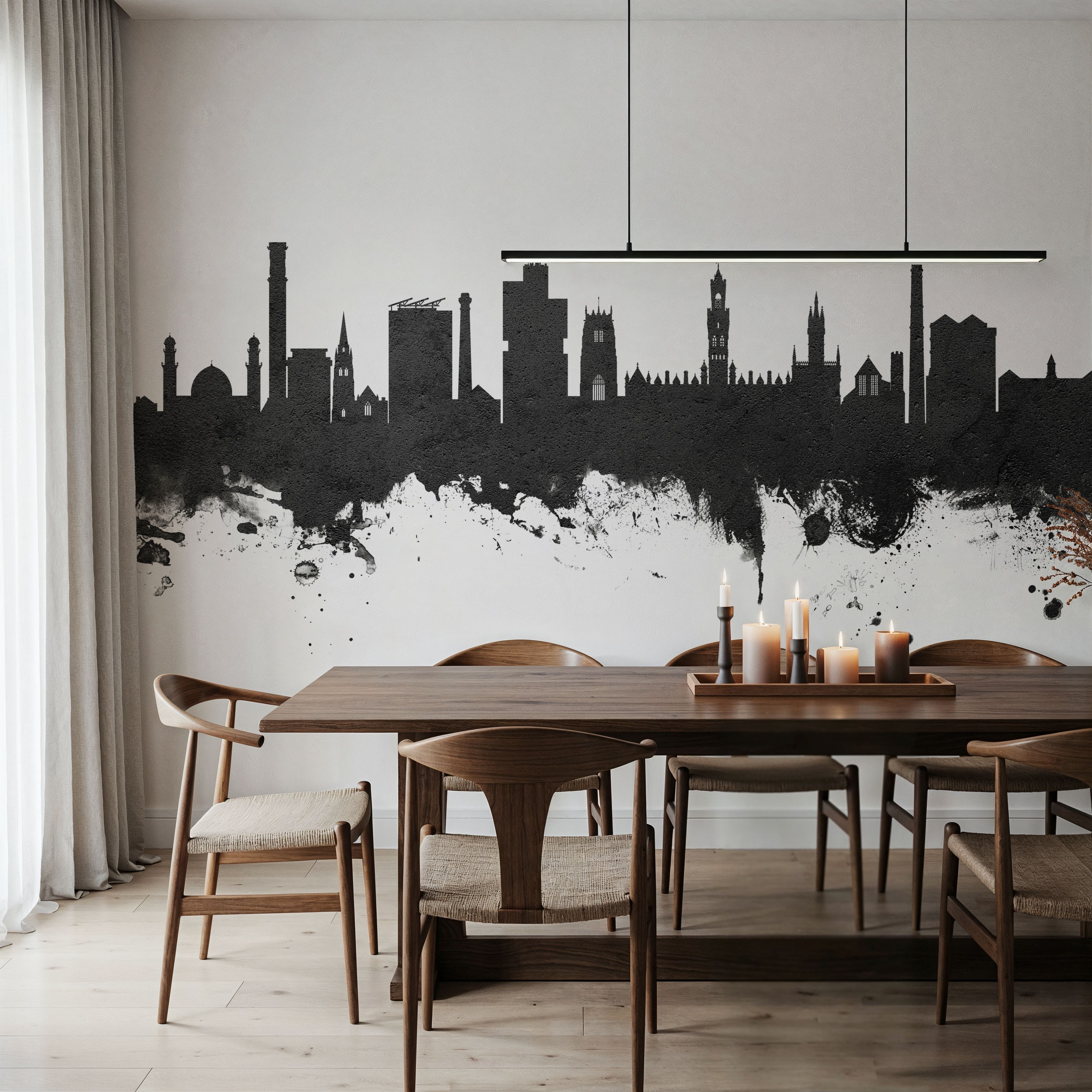 Bradford England Skyline Black & White