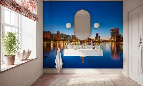 Orlando Skyline Sunset at Lake Eola
