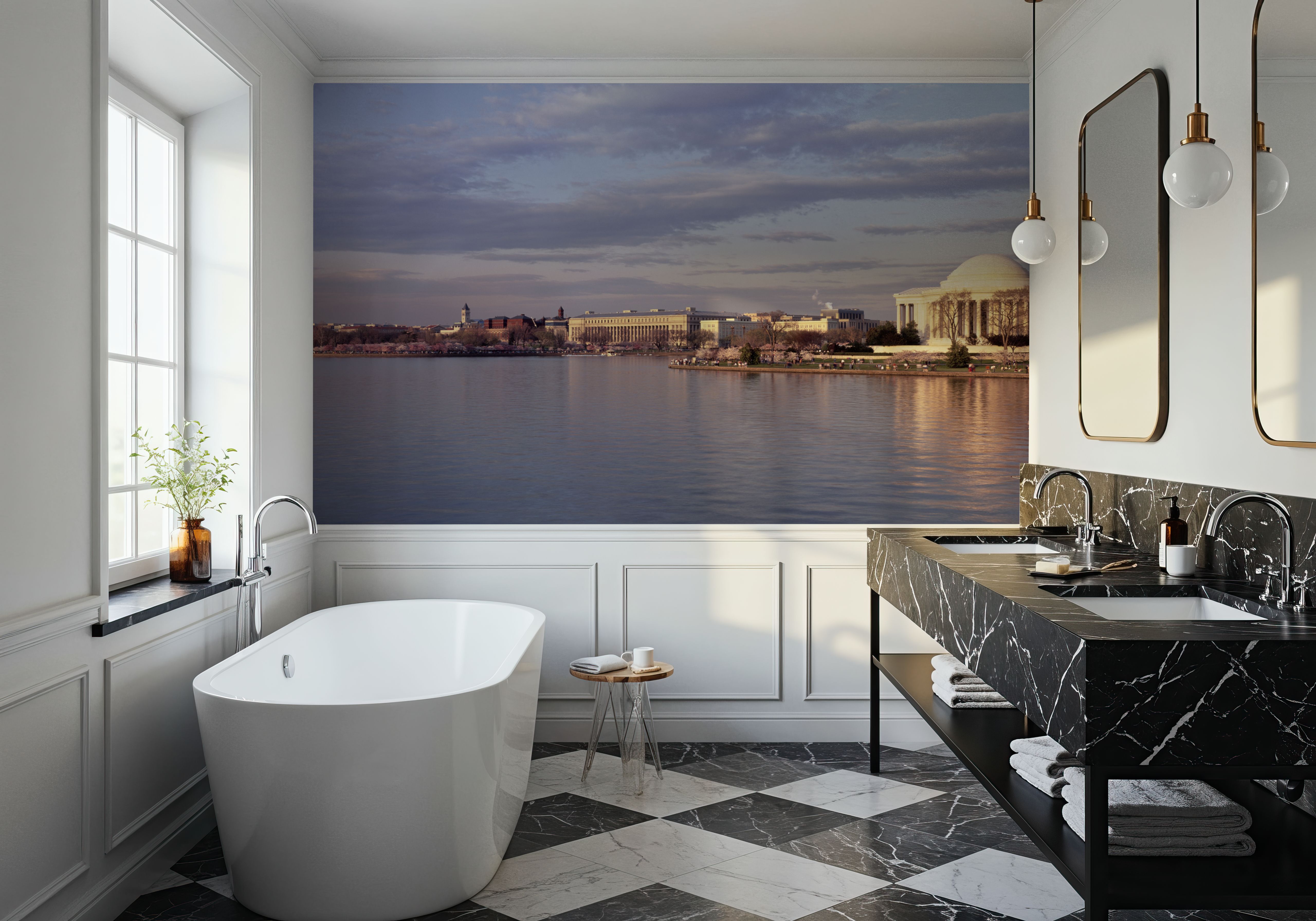 Cherry Blossom Monuments, Wallpaper