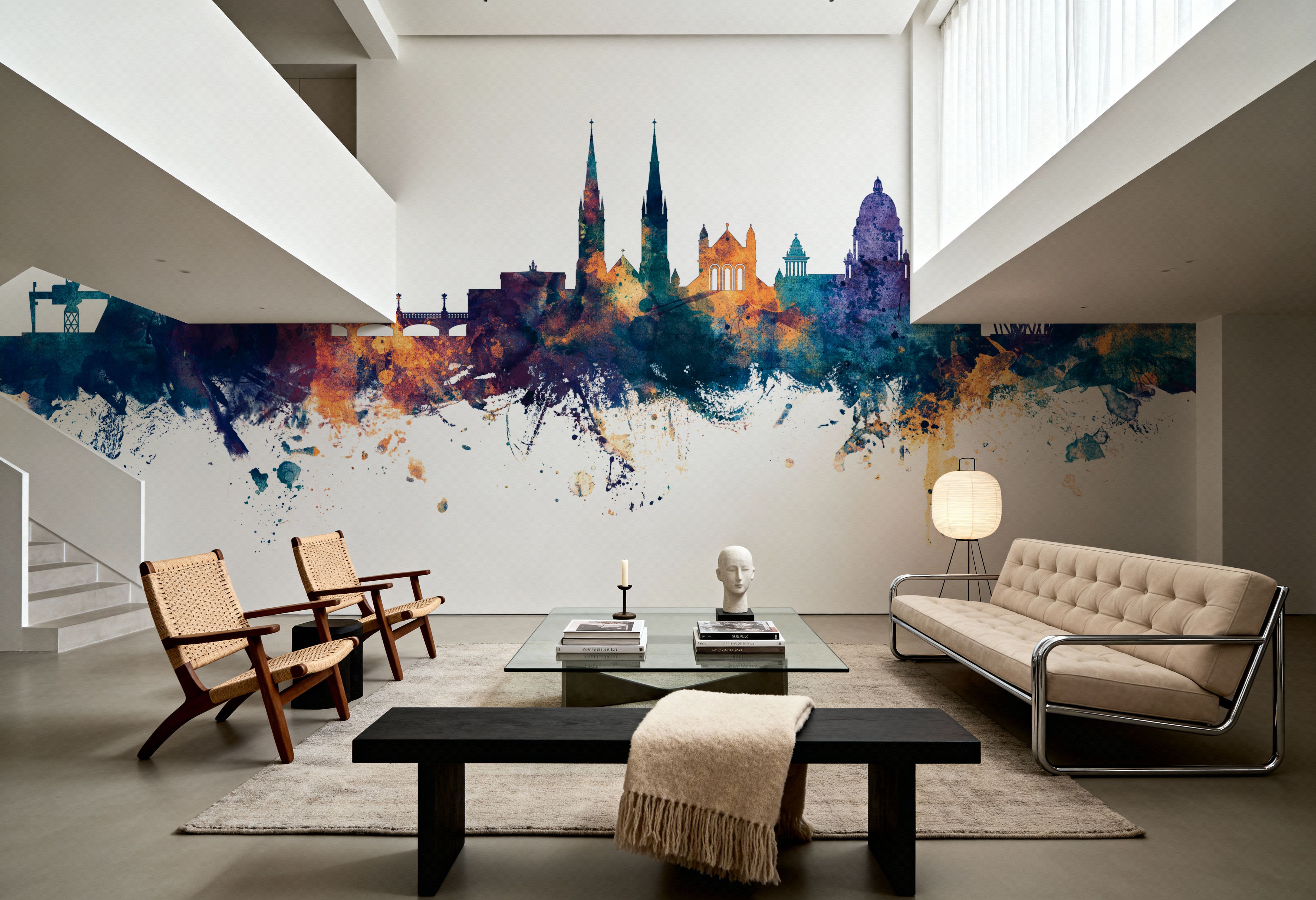 Belfast Northern Ireland Skyline Blue & Bronze