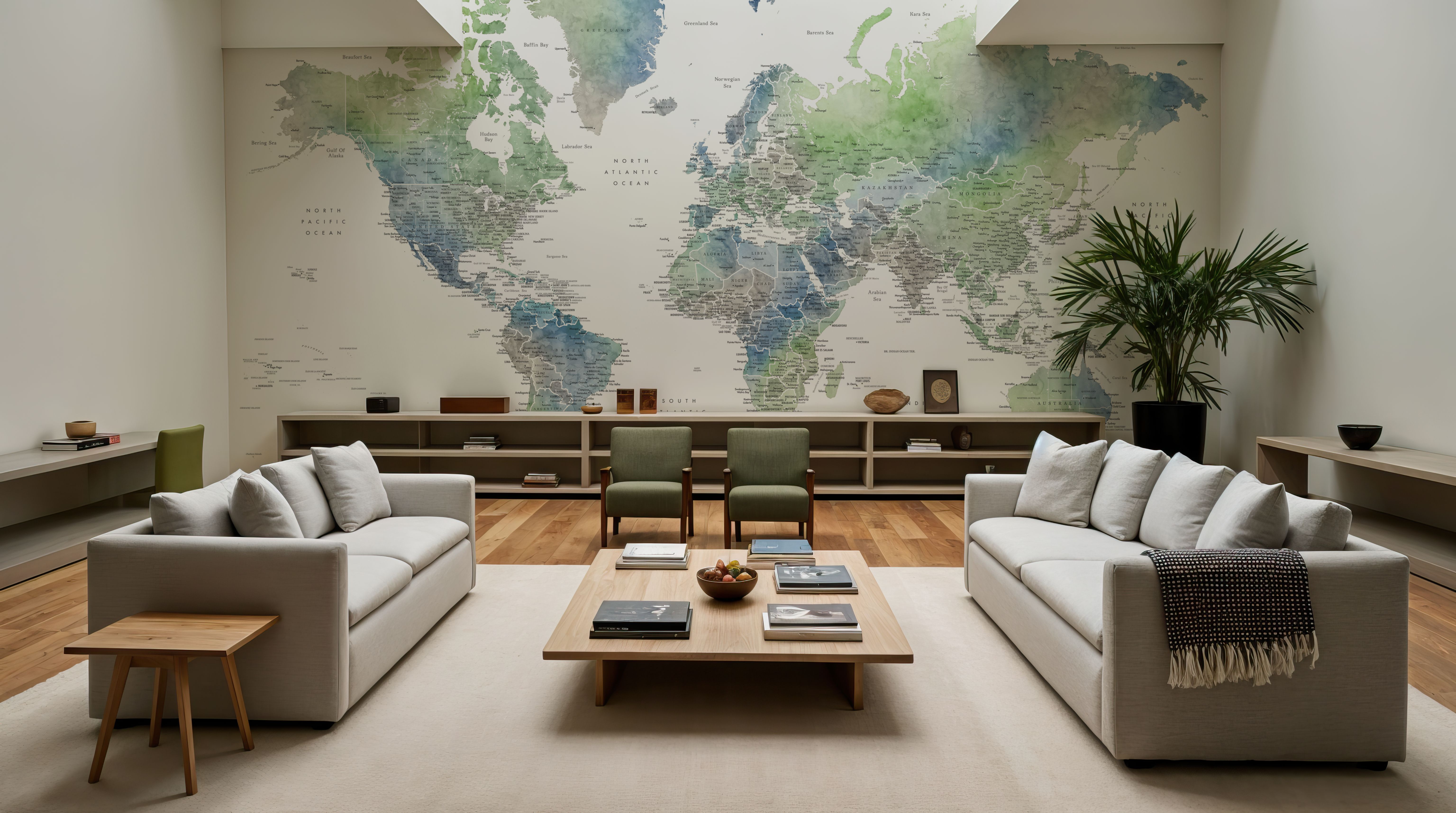World Map Cities - Declan