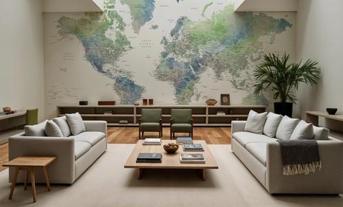 World Map Cities - Declan